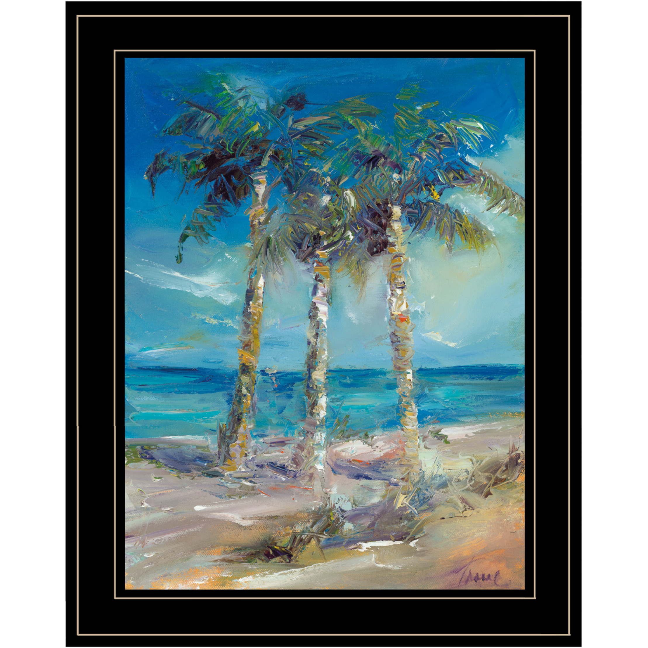 Threes Company 4 Black Framed Print Wall Art