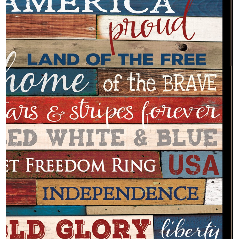 America Proud Black Framed Print Wall Art