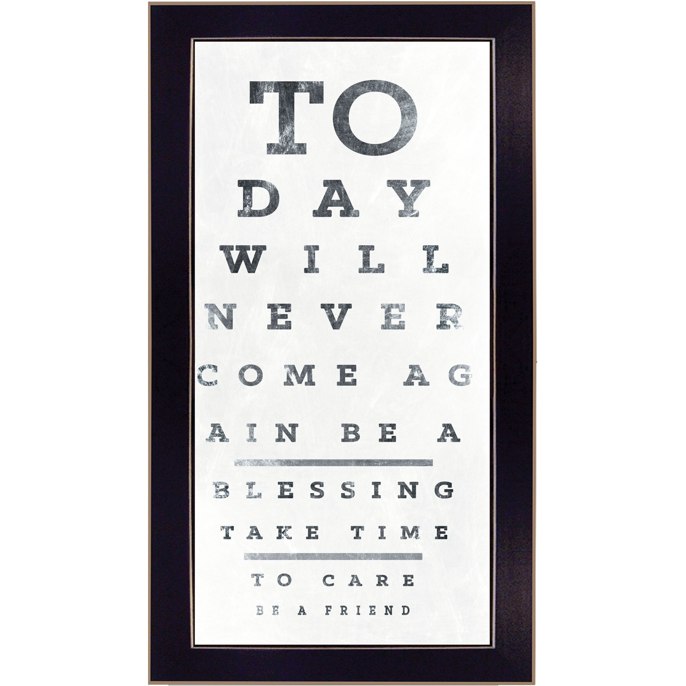 Eye Chart I 4 Black Framed Print Wall Art