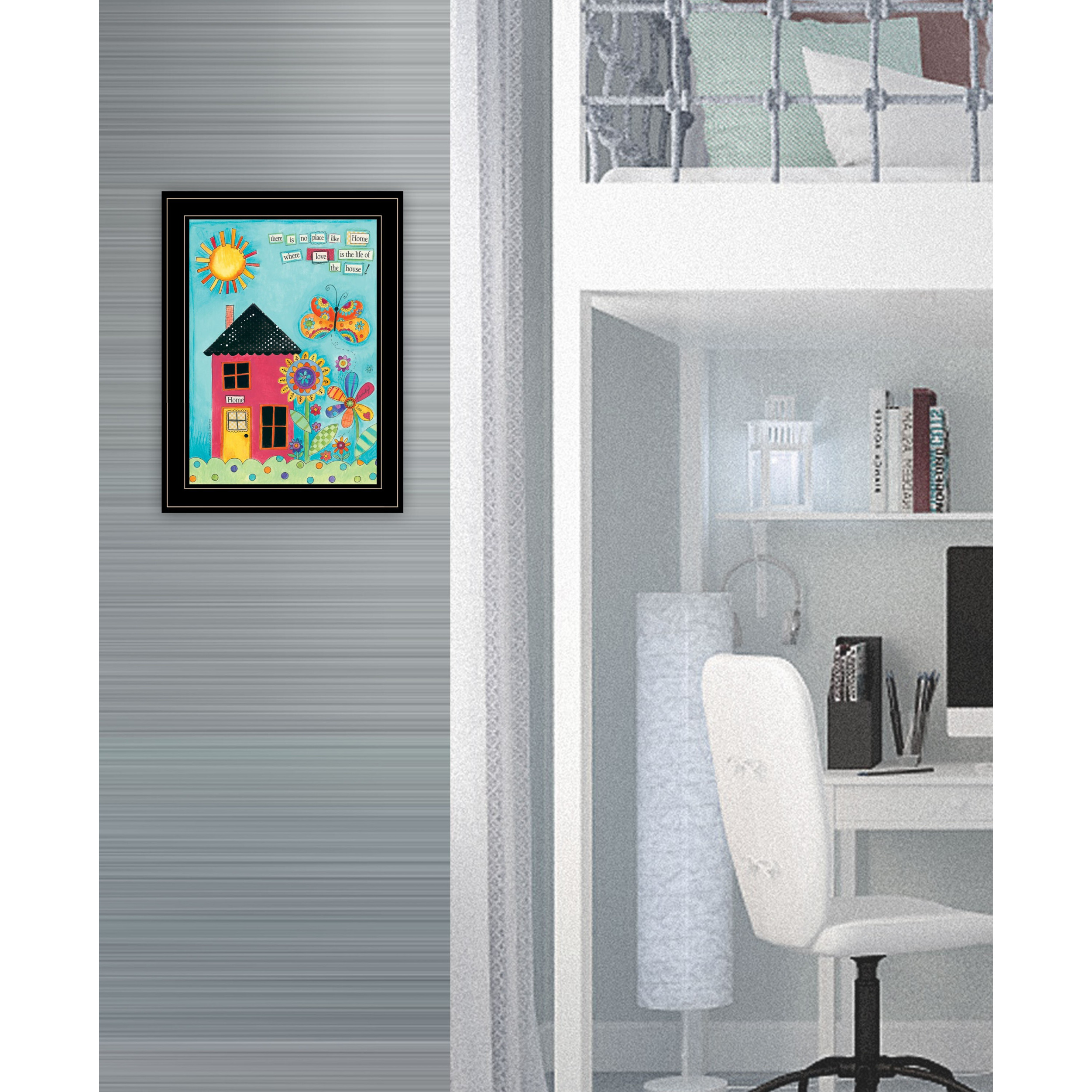 No Place Like Home 2 Black Framed Print Wall Art
