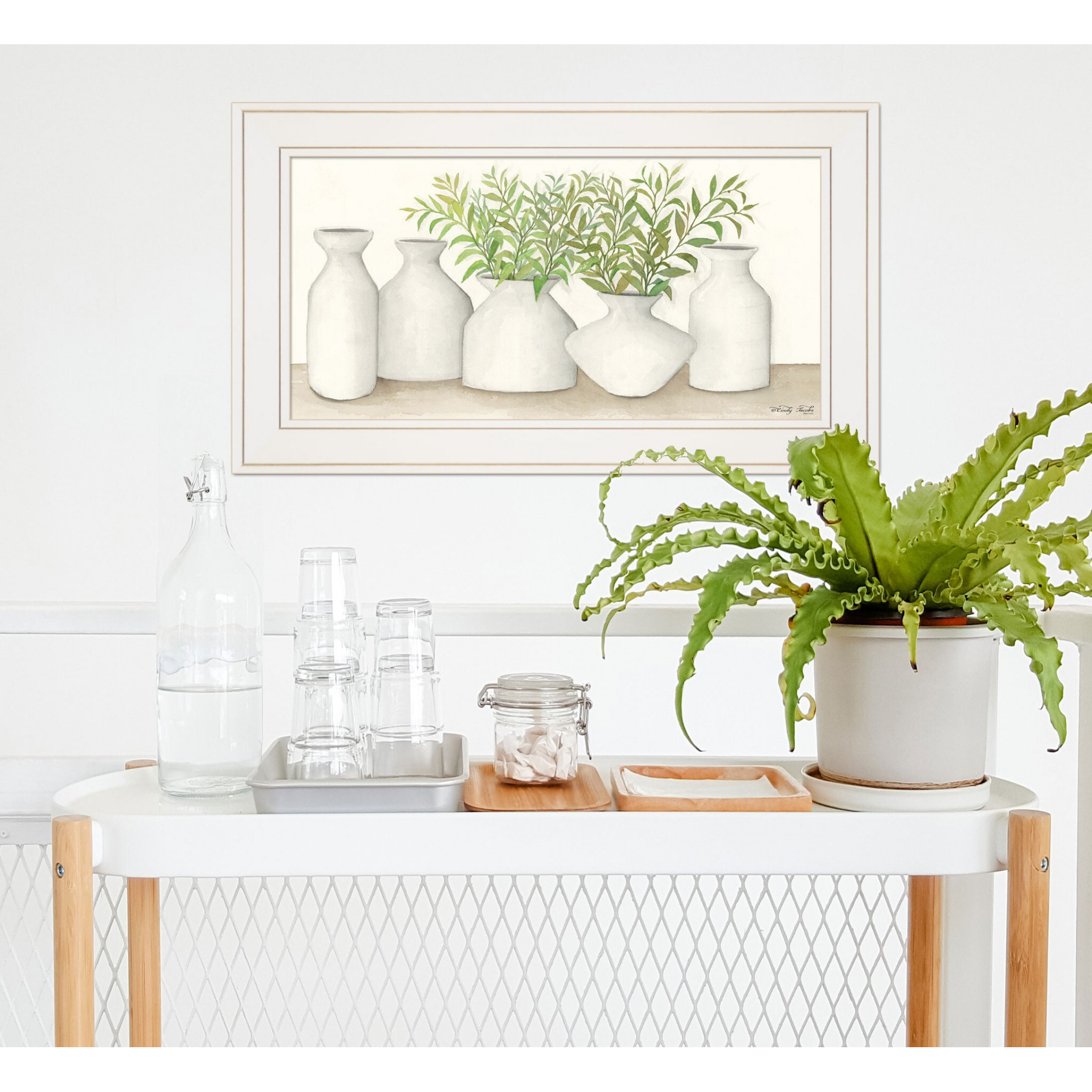 Simplicity In White Ii White Framed Print Wall Art