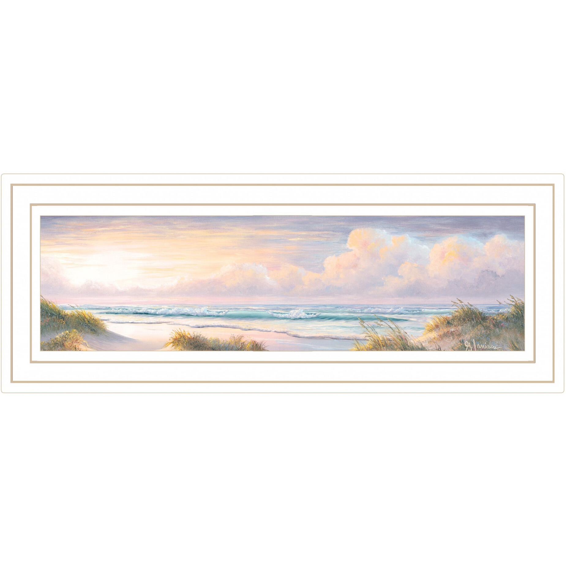 Seascape Ii 2 White Framed Print Wall Art