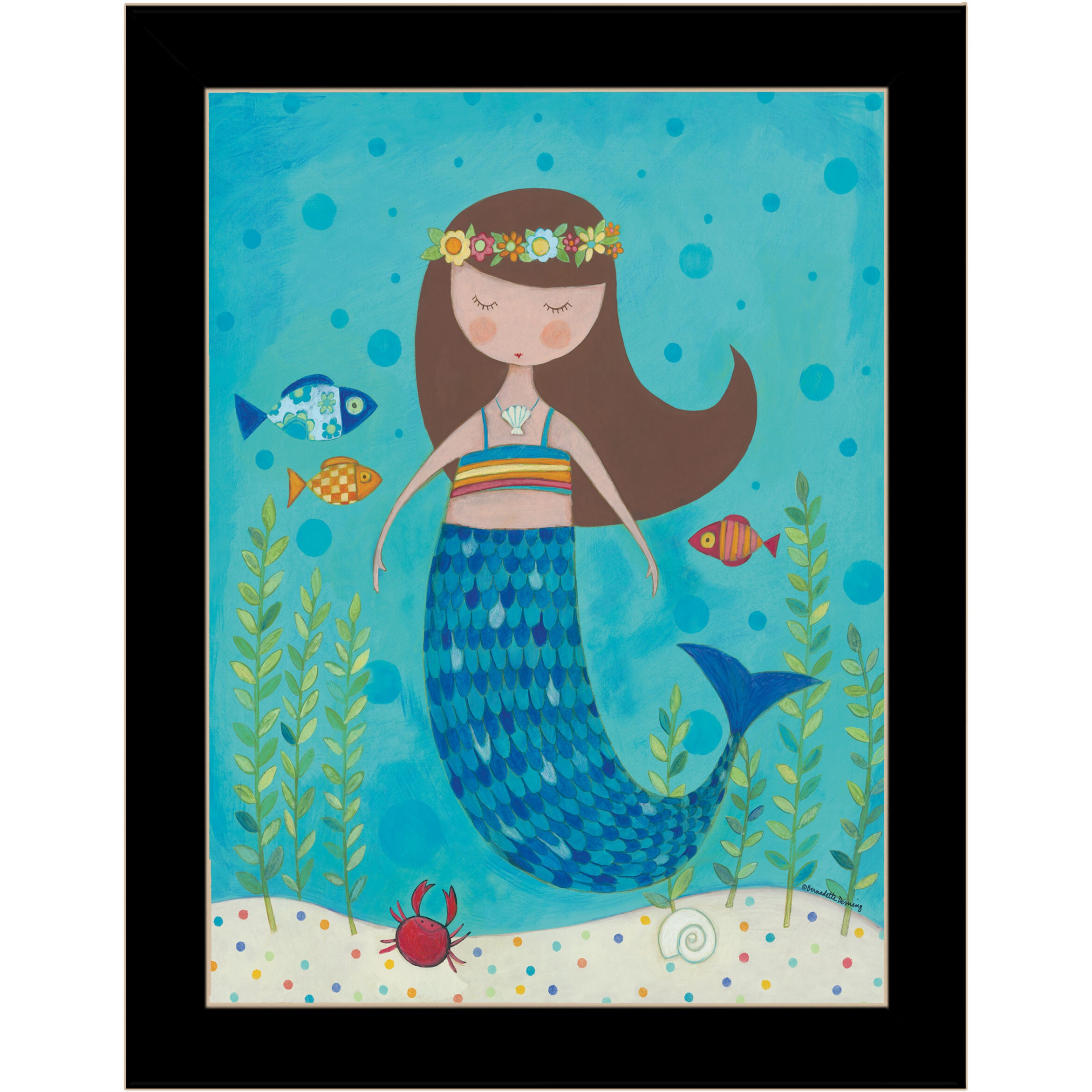 Under The Sea 5 Black Framed Print Wall Art
