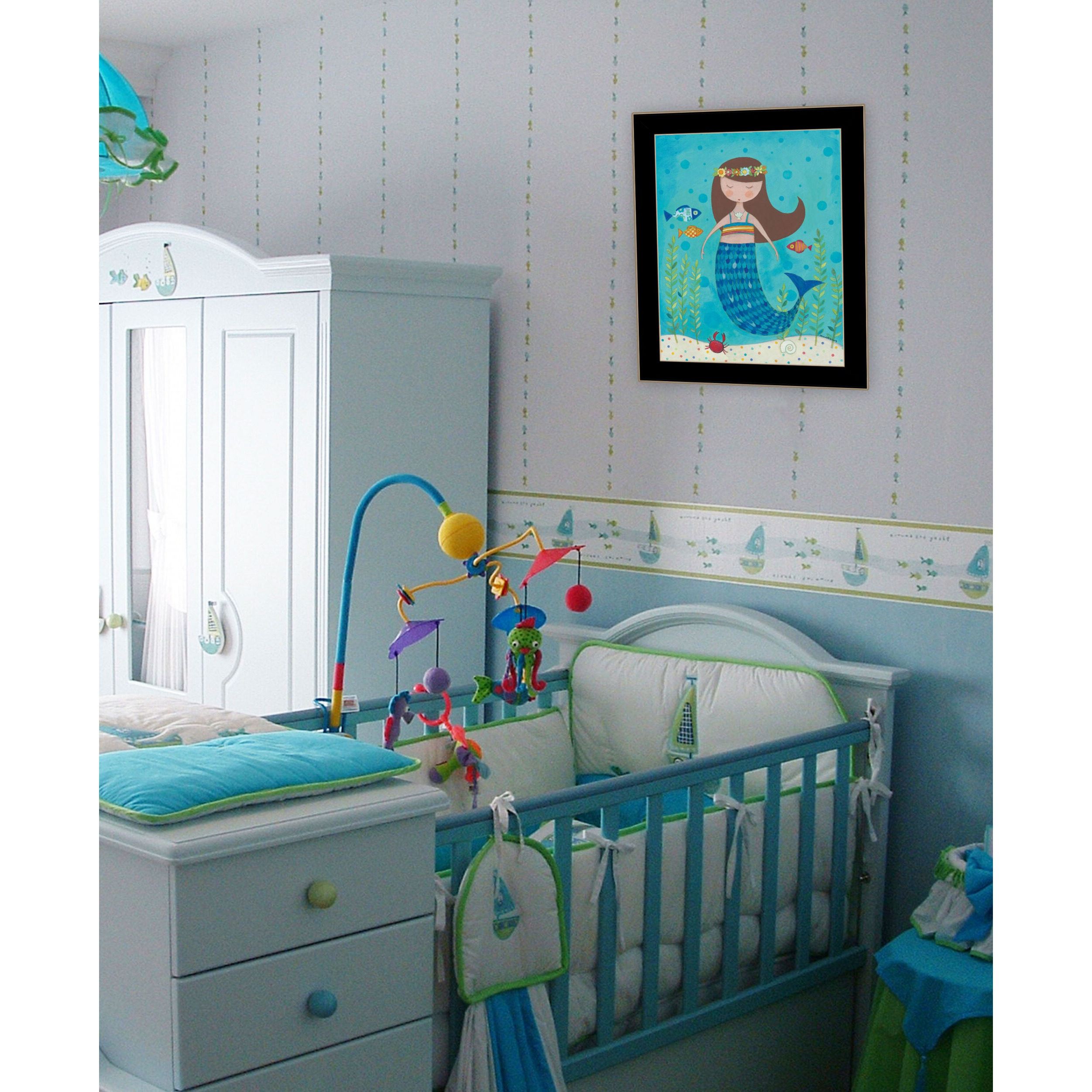 Under The Sea 5 Black Framed Print Wall Art