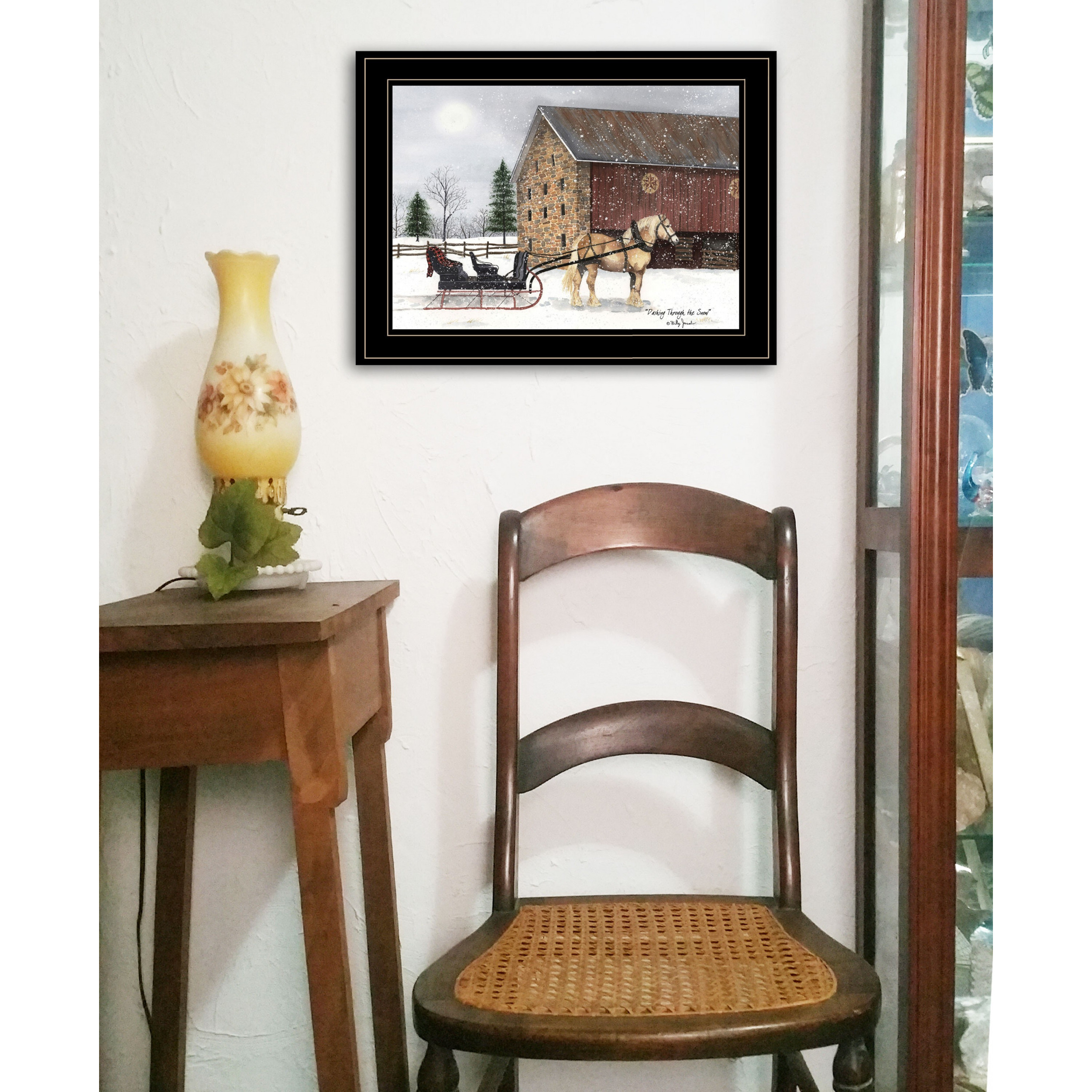 Dashing Through The Snow 2 Black Framed Print Wall Art