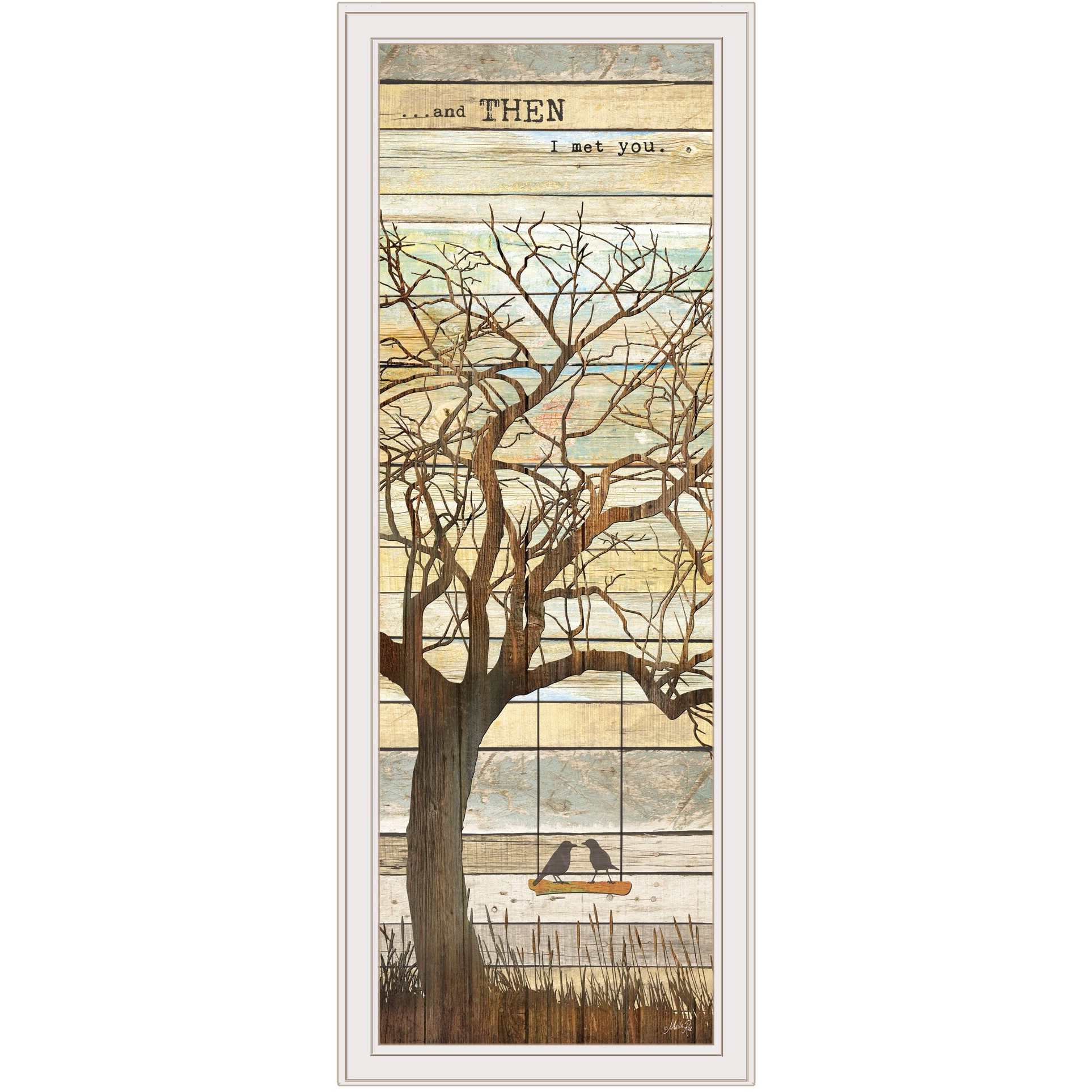 And Then I Met You 2 White Framed Print Wall Art
