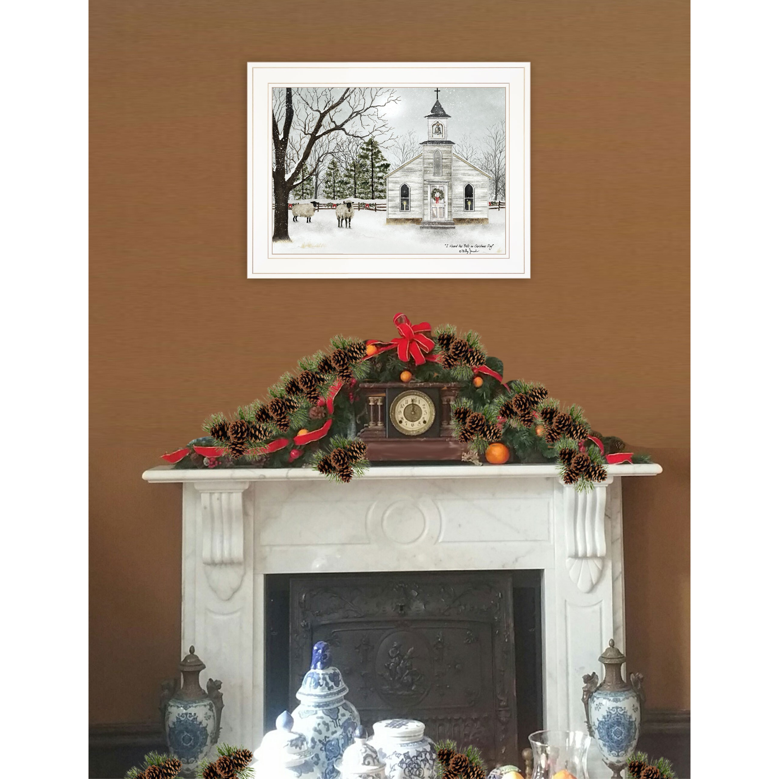I Heard The Bells On Christmas 1 White Framed Print Wall Art