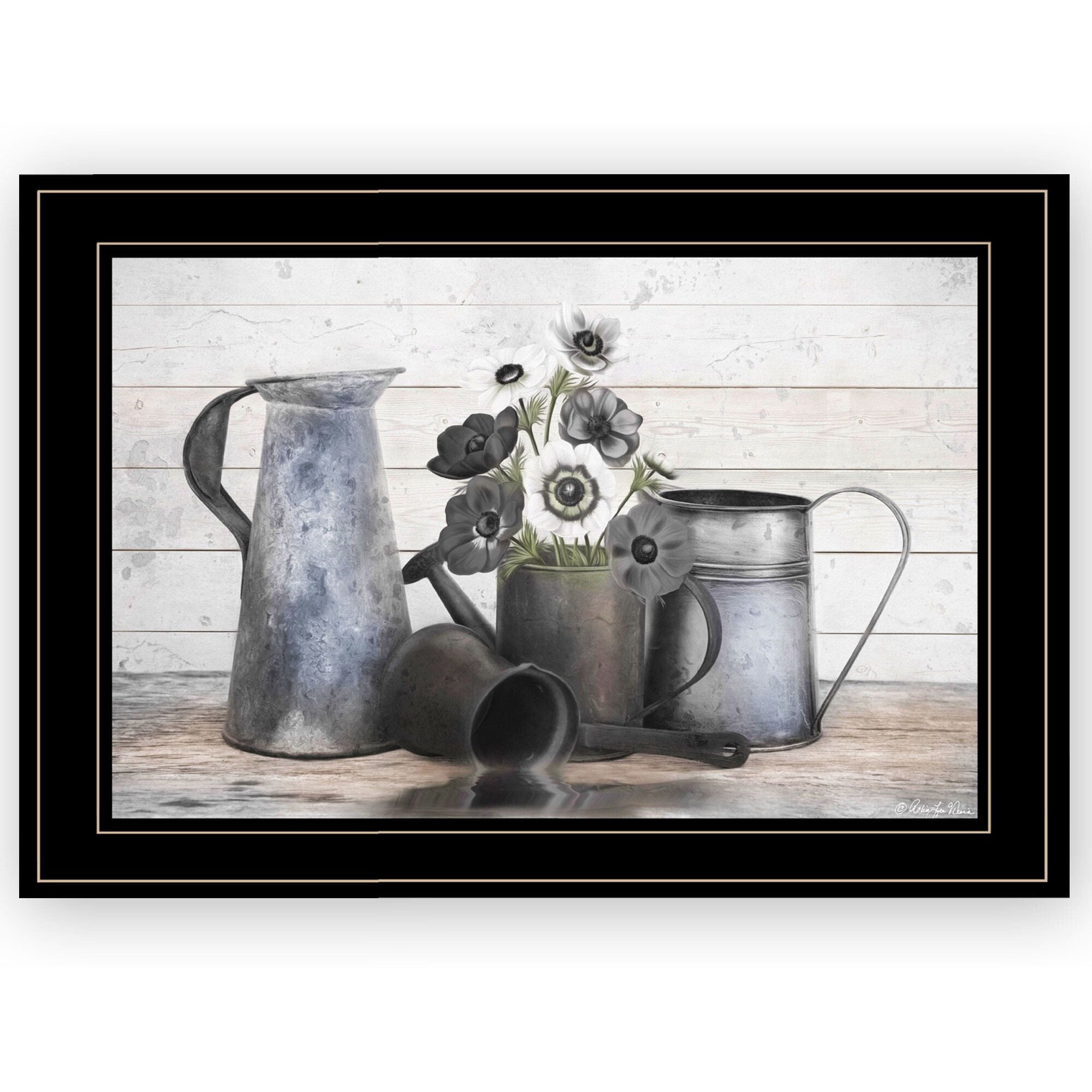 Floral Farmhouse I 2 Black Framed Print Wall Art