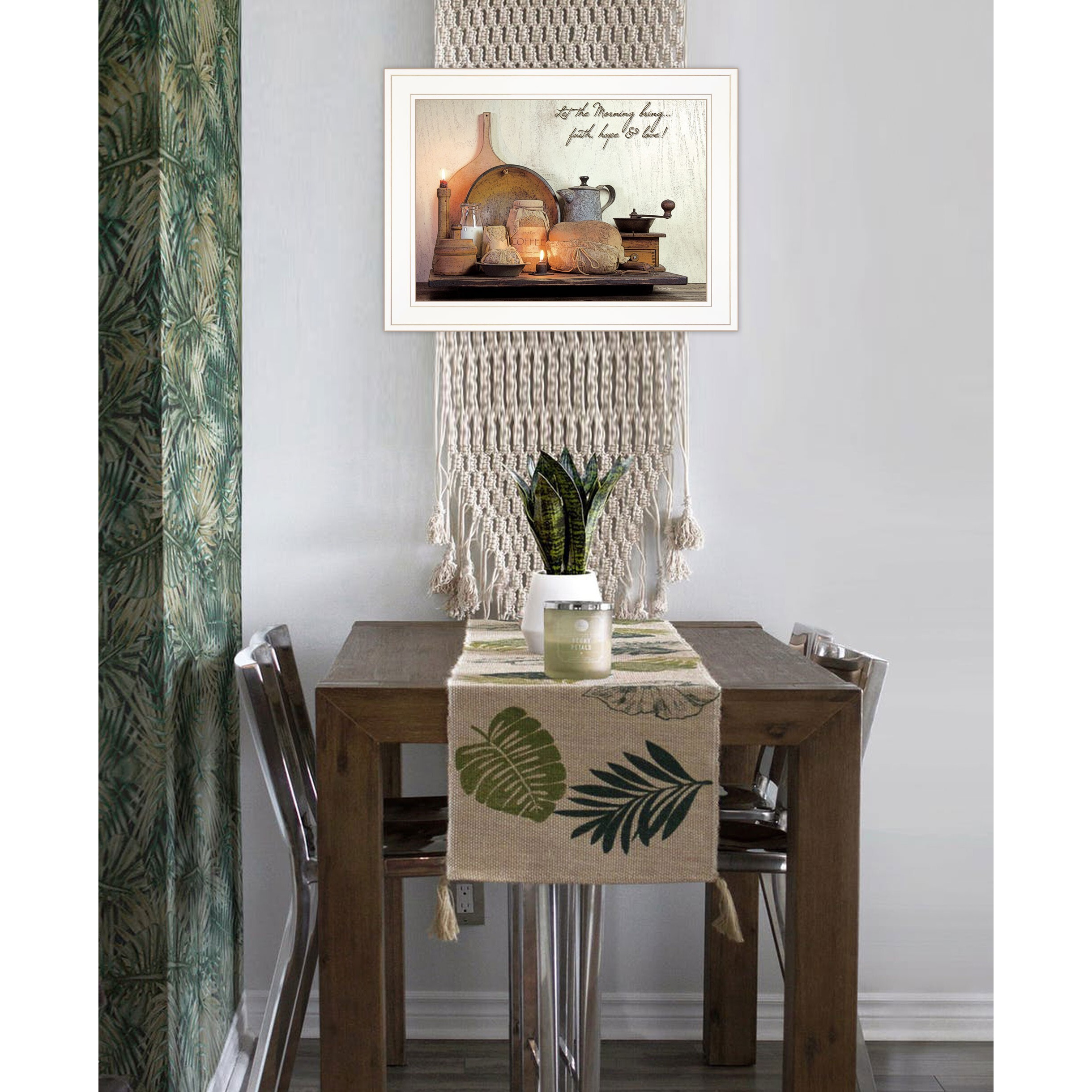 Faith Hope & Love 1 White Framed Print Wall Art