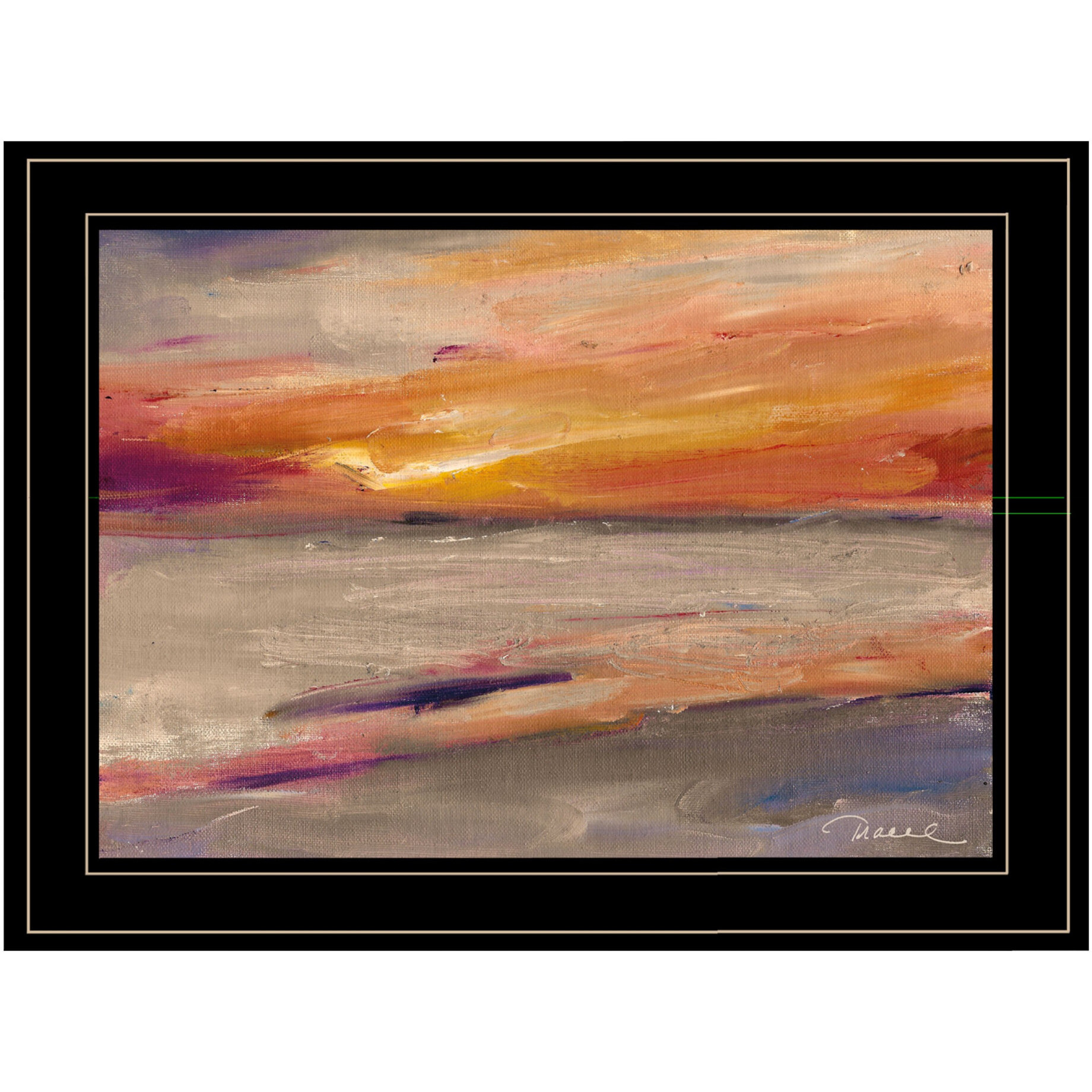 Western Sky 2 Black Framed Print Wall Art