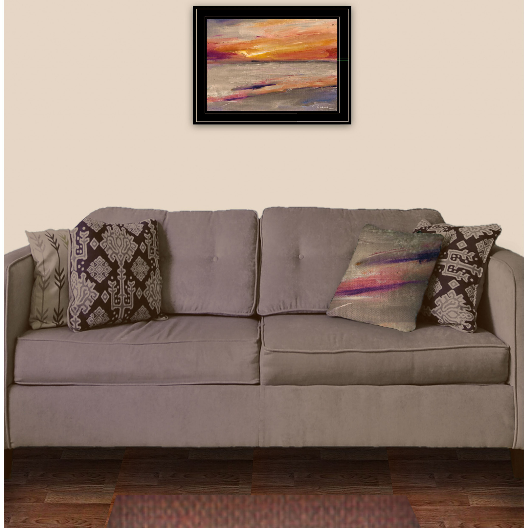 Western Sky 2 Black Framed Print Wall Art