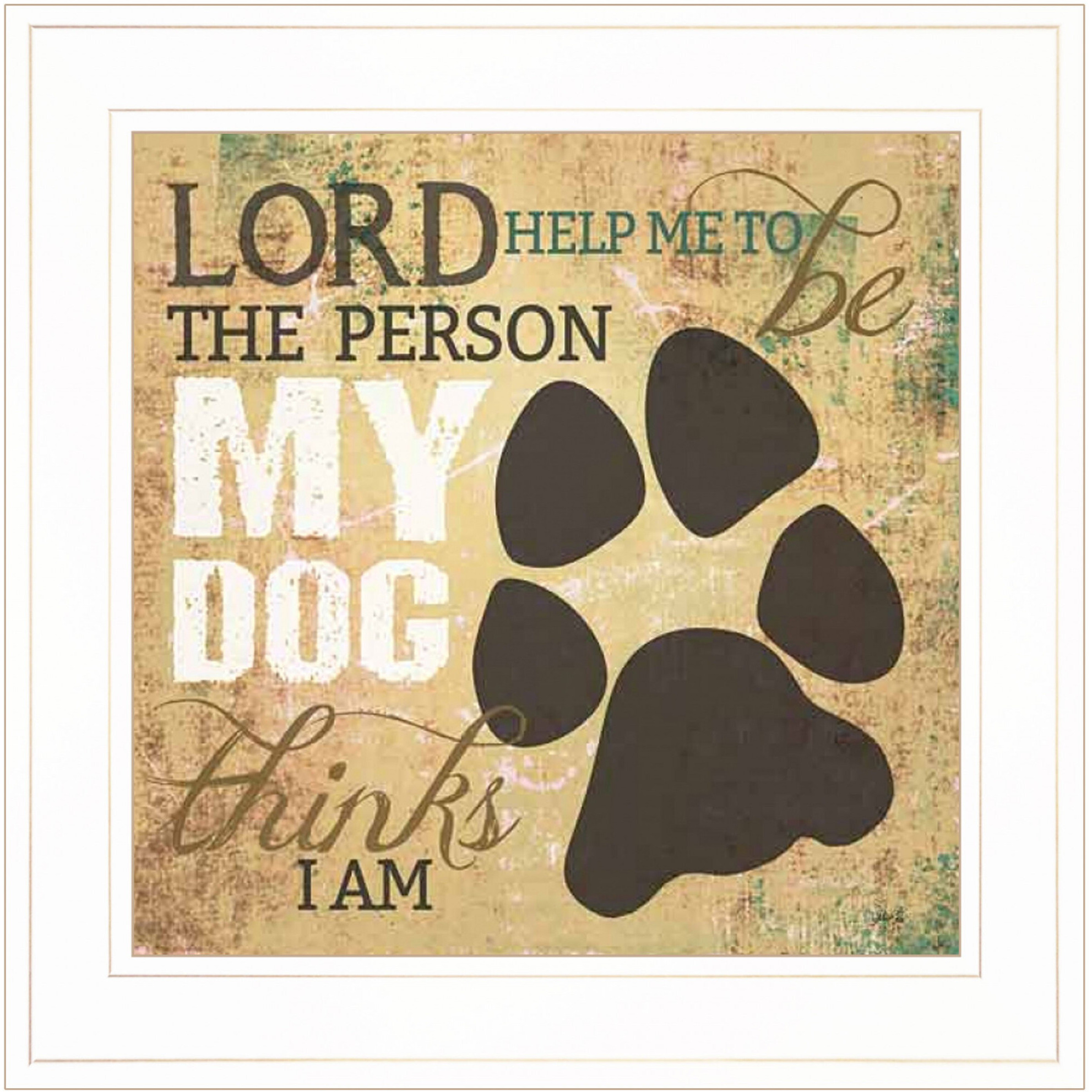 My Dog 1 White Framed Print Wall Art