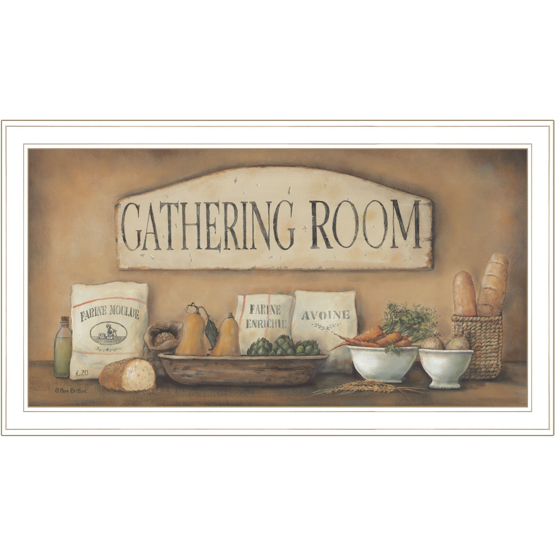 Gathering Room 1 White Framed Print Wall Art