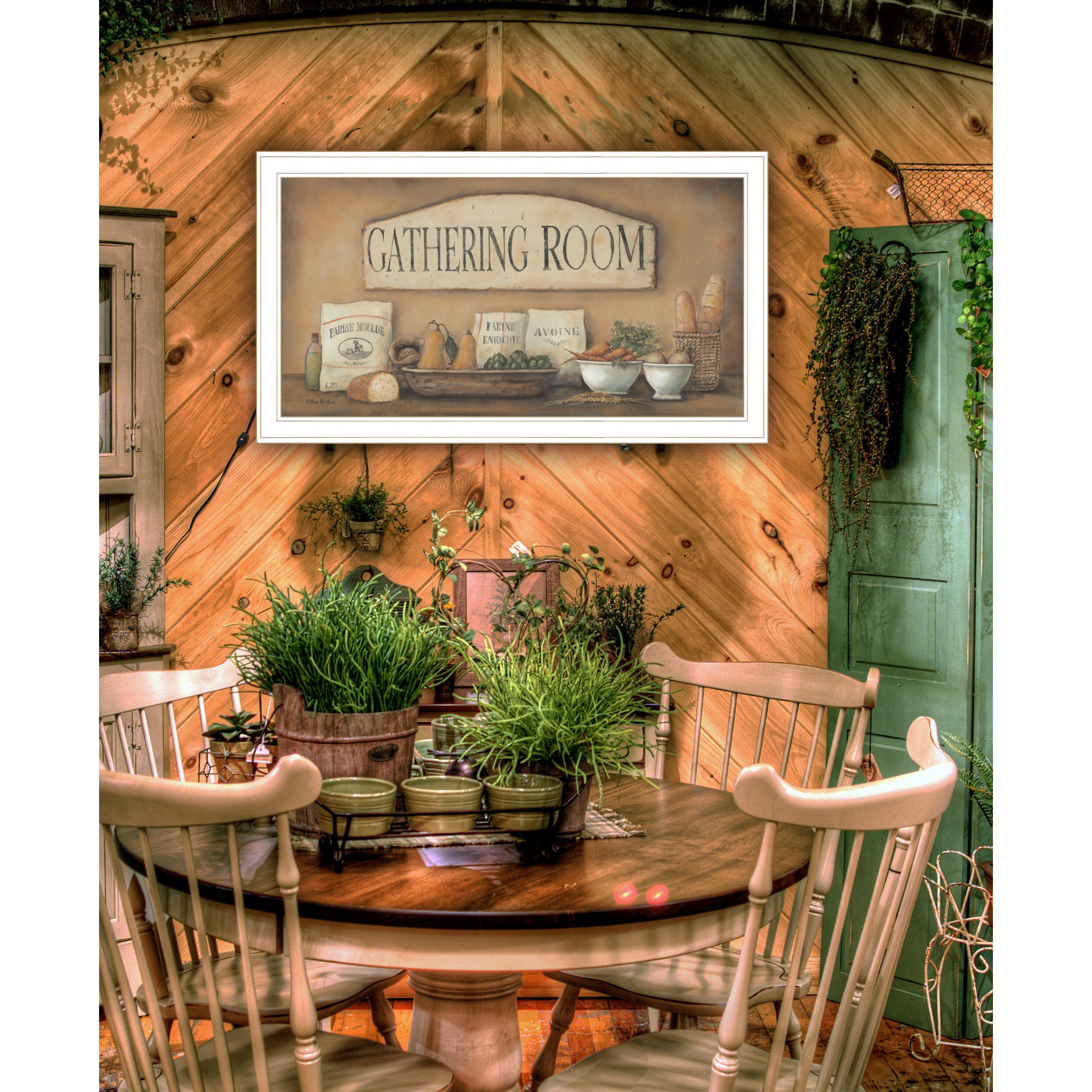Gathering Room 1 White Framed Print Wall Art