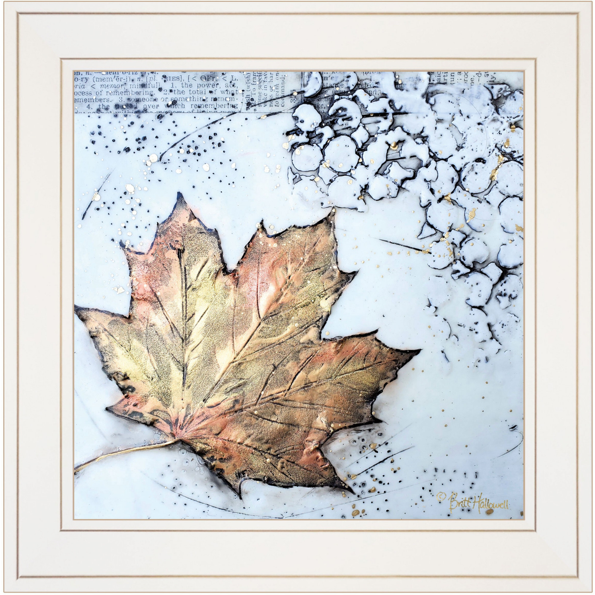 Channeling Fall 1 White Framed Print Wall Art