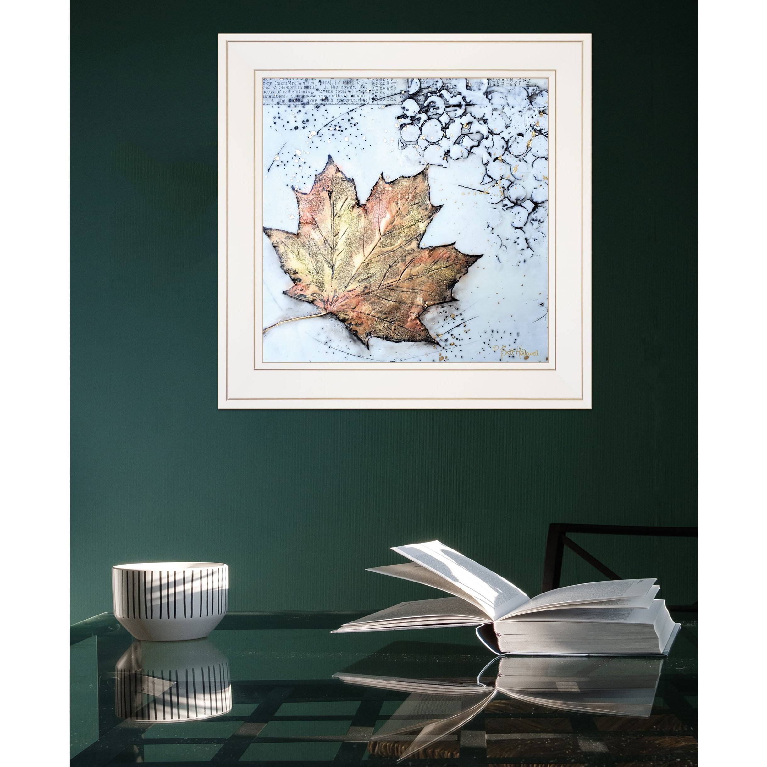 Channeling Fall 1 White Framed Print Wall Art