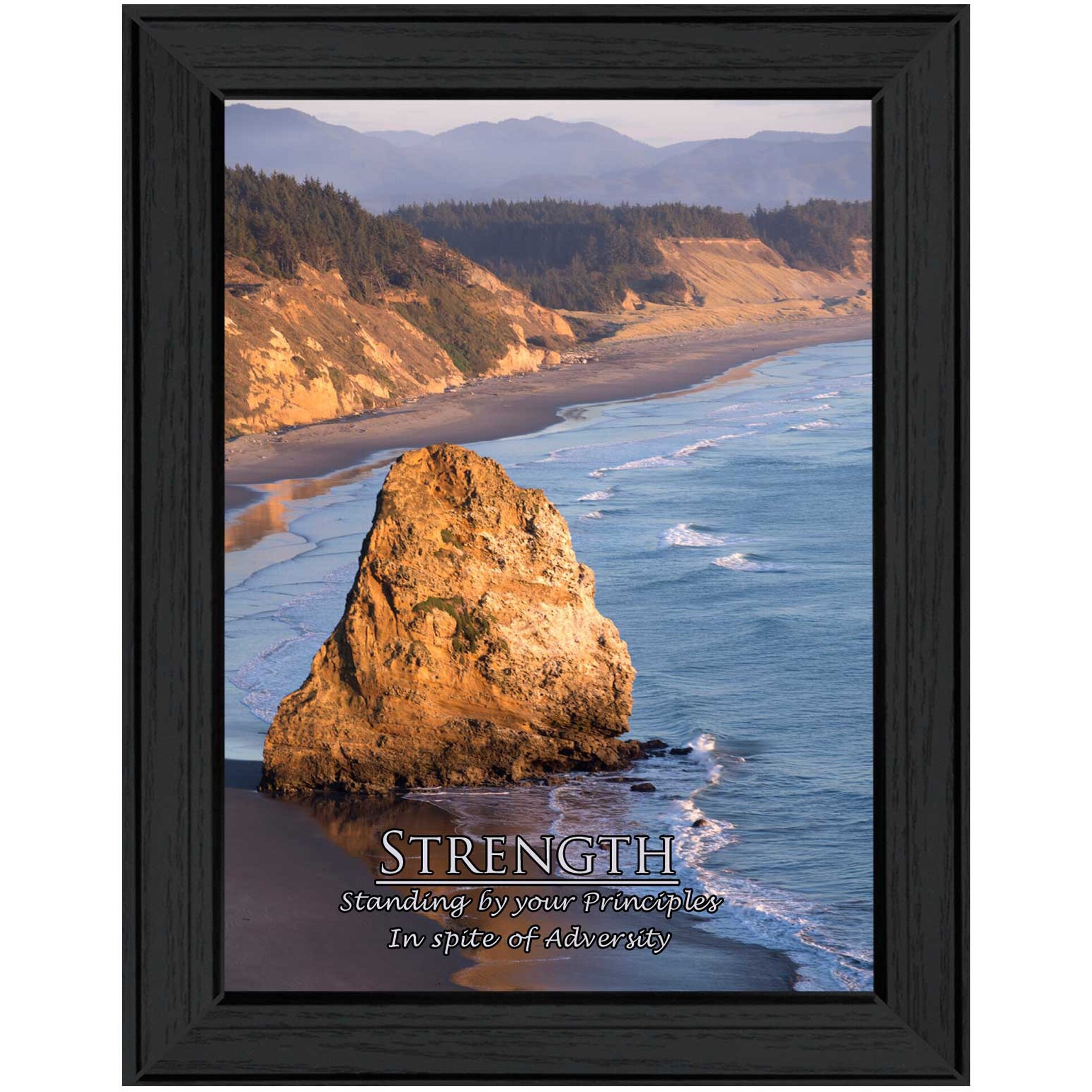 Strength 1 Black Framed Print Wall Art
