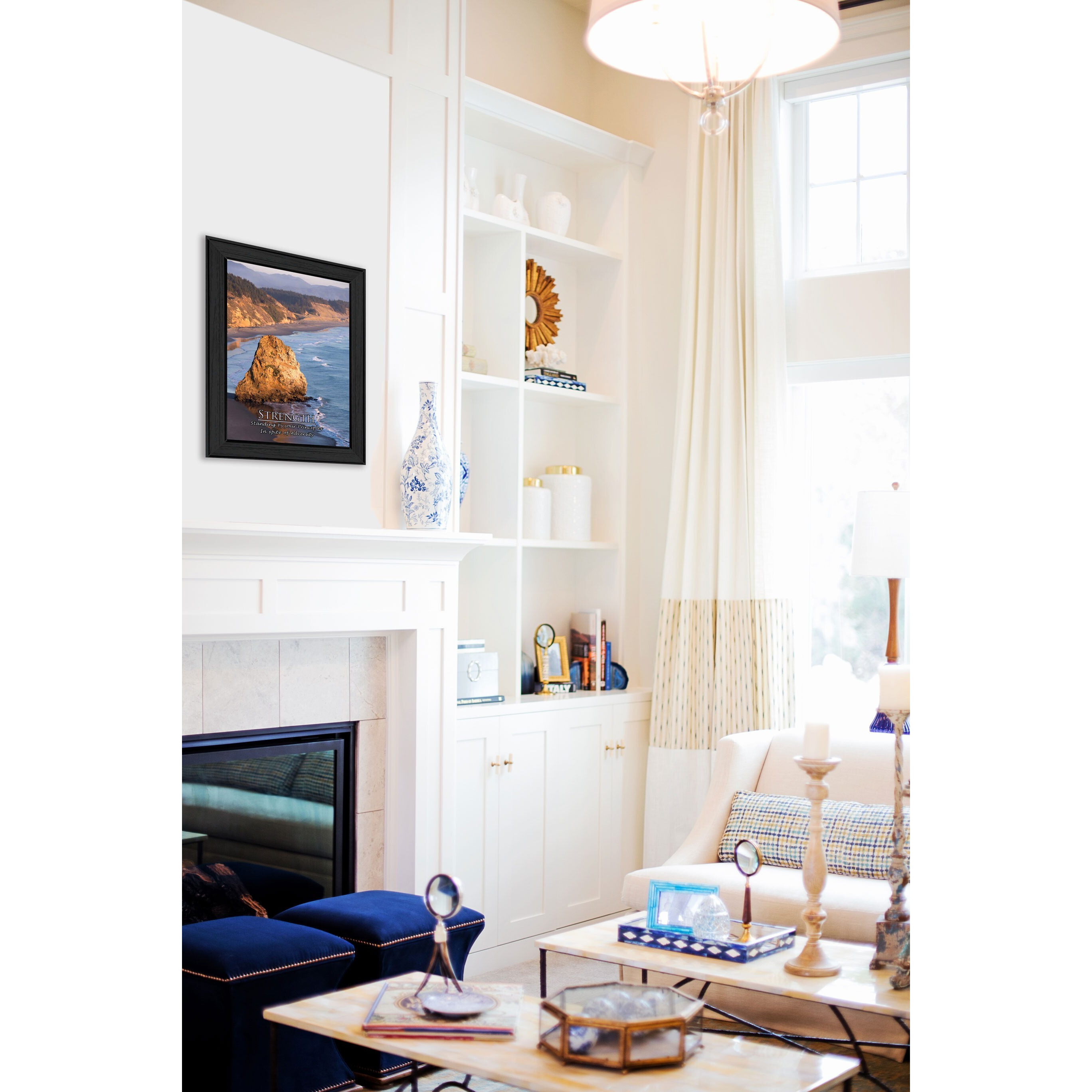 Strength 1 Black Framed Print Wall Art