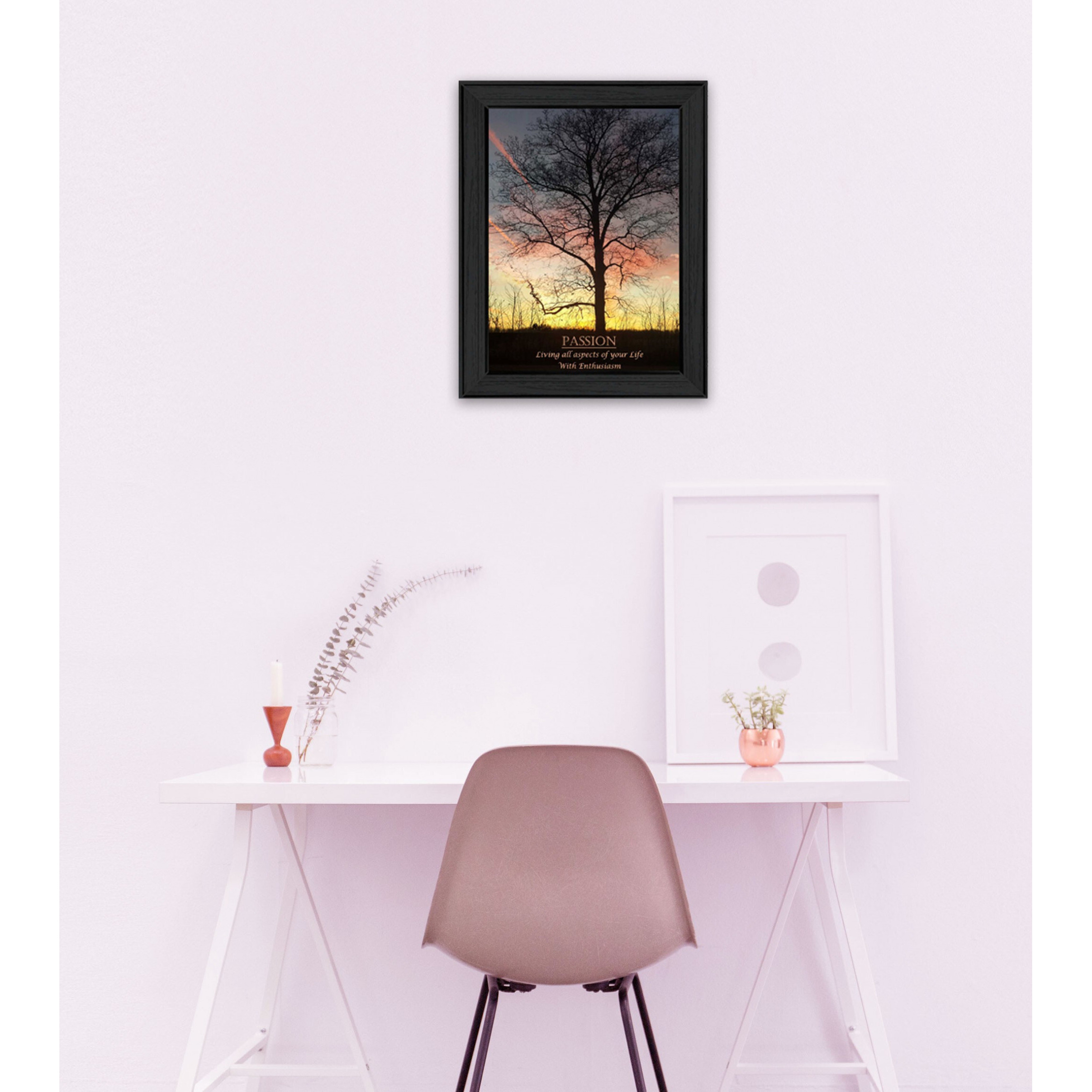 Passion 1 Black Framed Print Wall Art