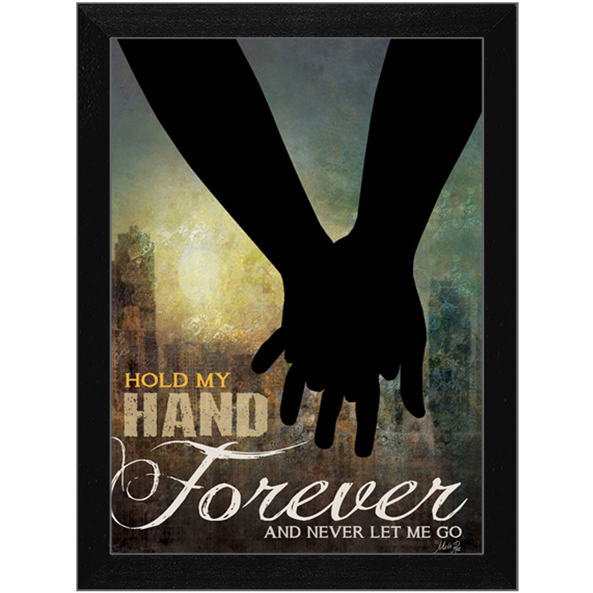 Hold My Hand Forever 1 Black Framed Print Wall Art