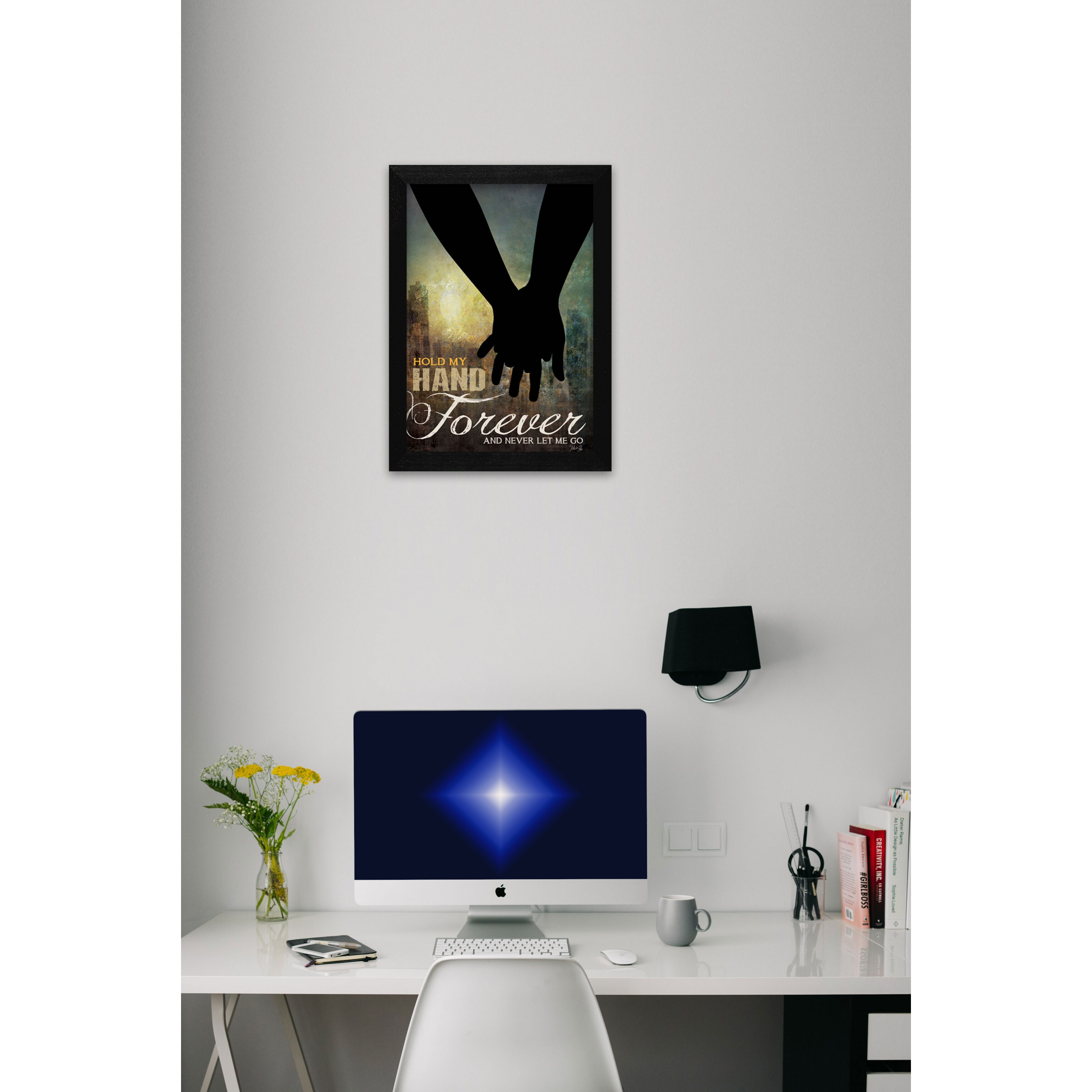 Hold My Hand Forever 1 Black Framed Print Wall Art