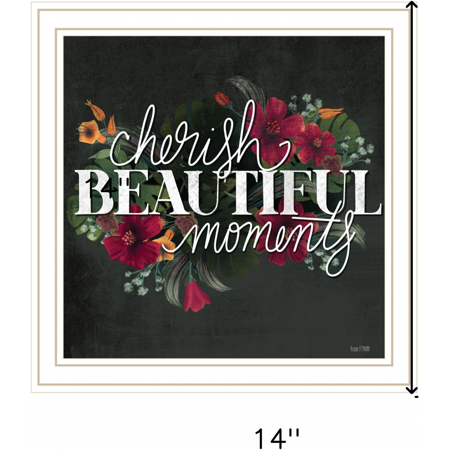 Cherish Beautiful Moments White Framed Print Wall Art