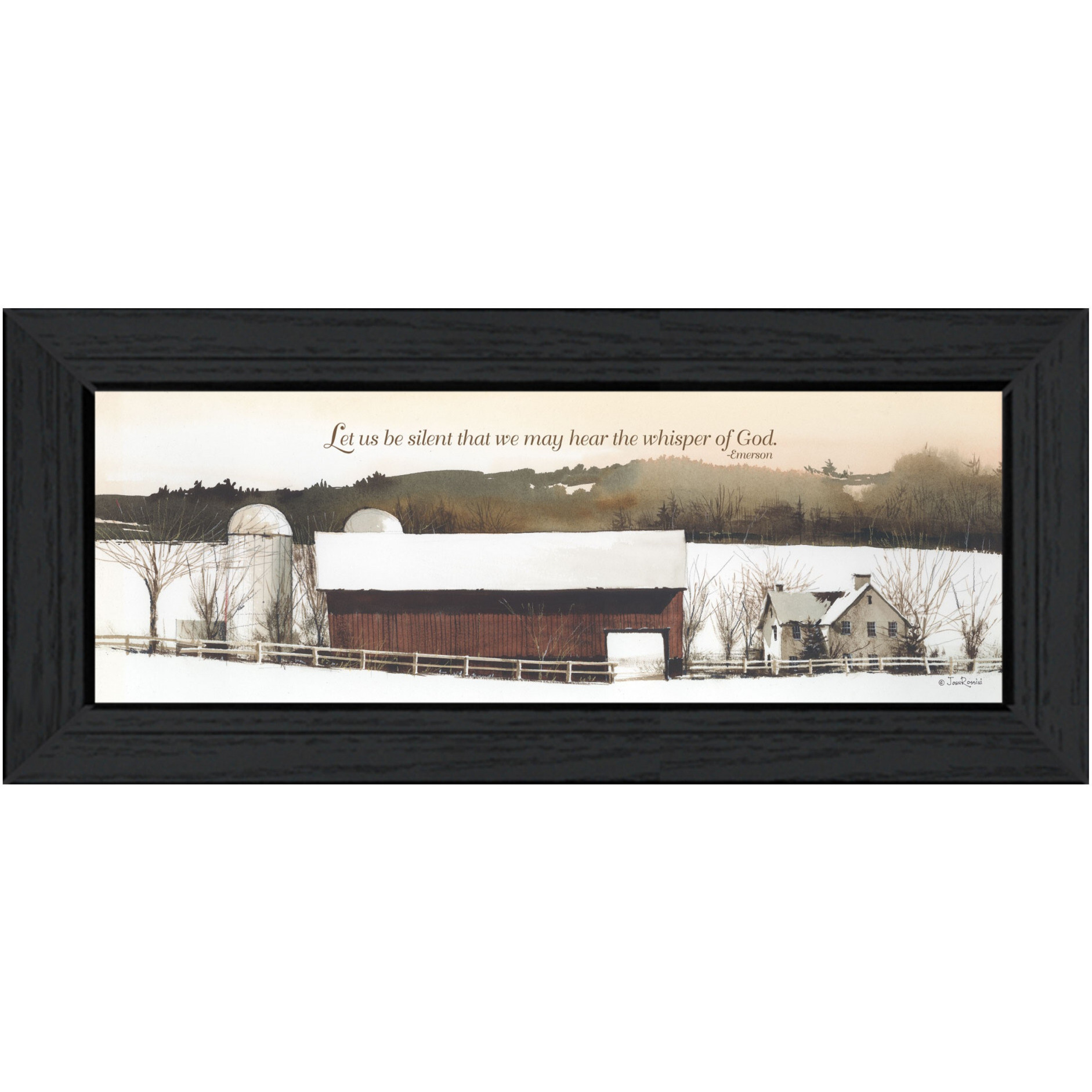 Let Us Be Silent Spiritual Black Framed Print Wall Art