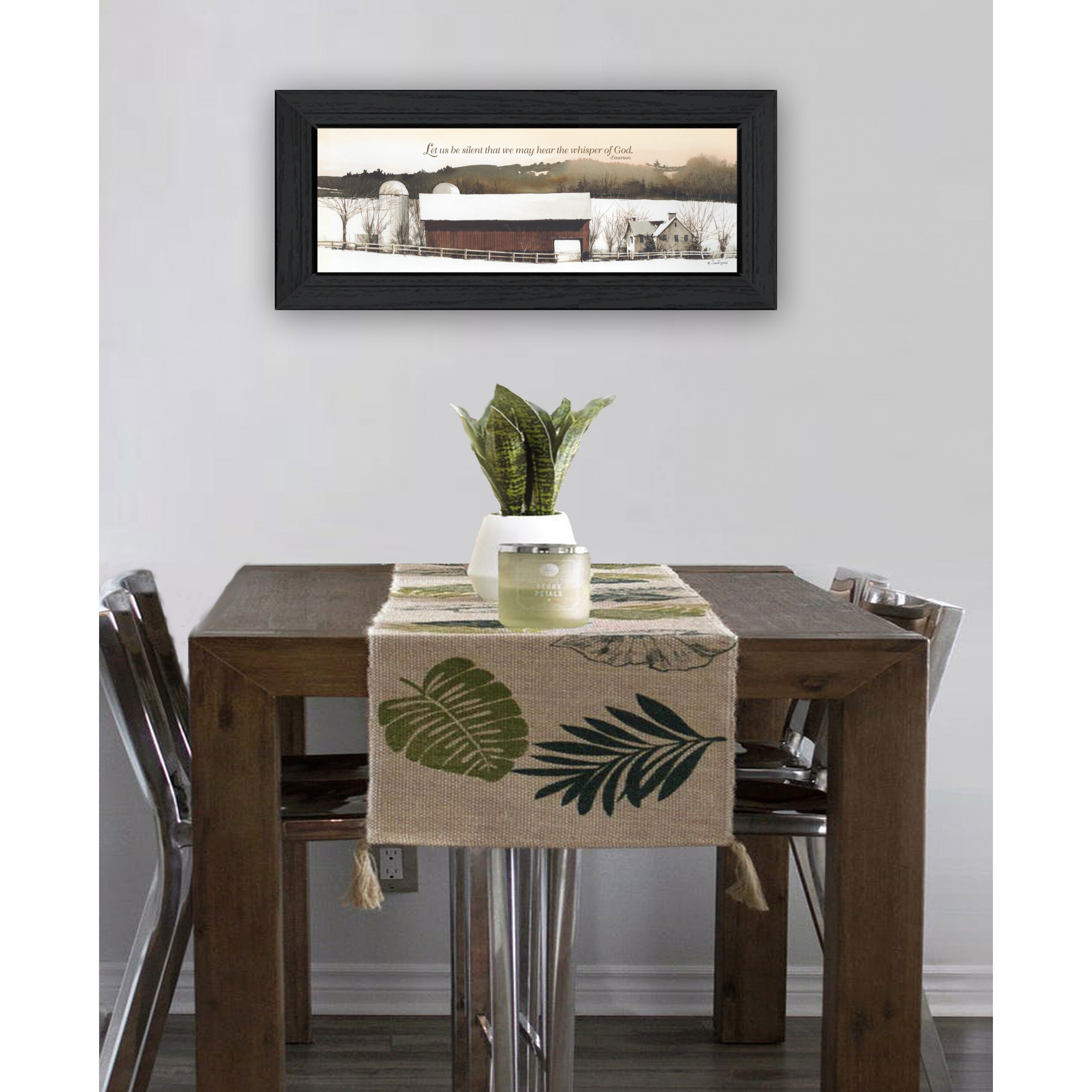 Let Us Be Silent Spiritual Black Framed Print Wall Art