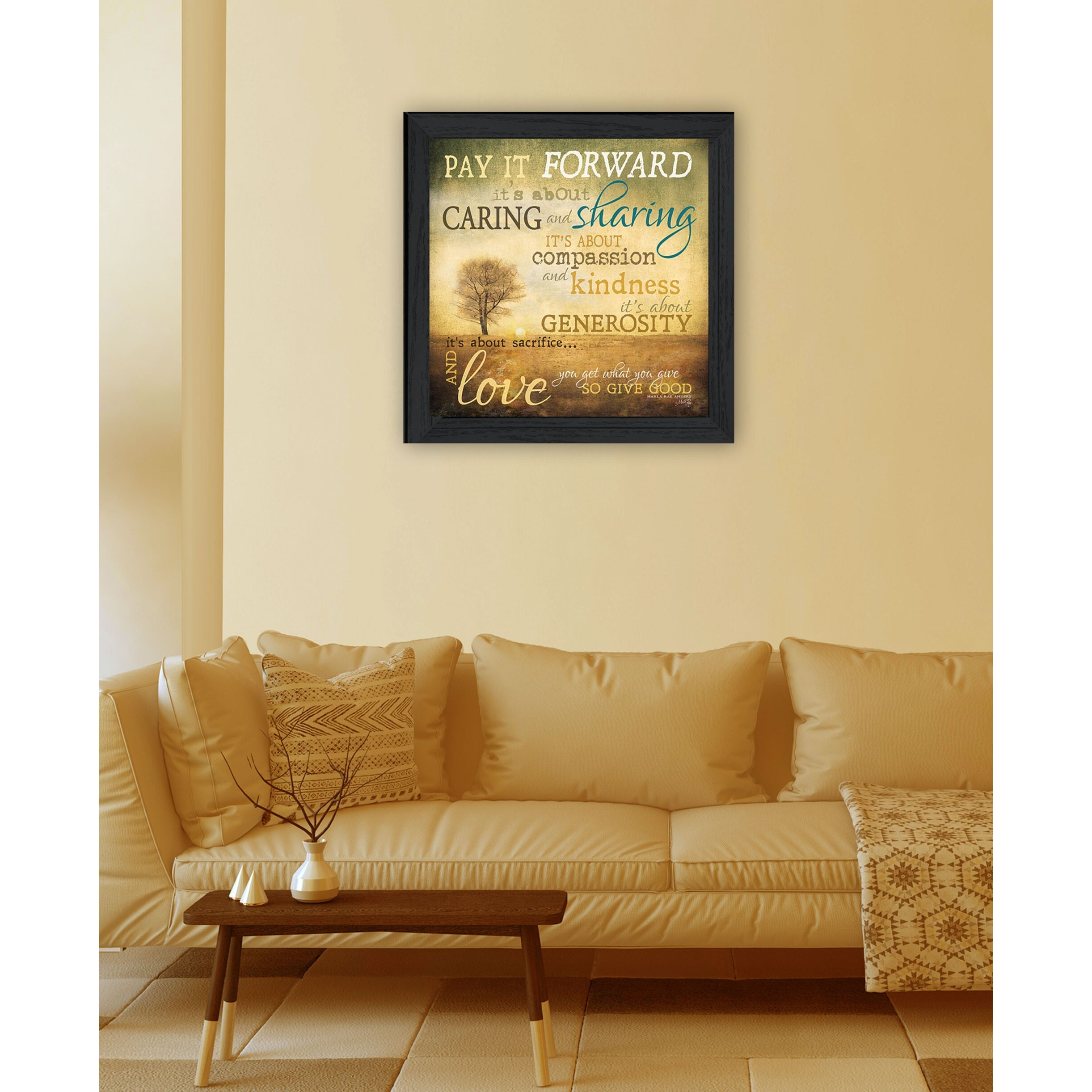 Meaning Of Pay It Forward 2 Black Framed Print Wall Art
