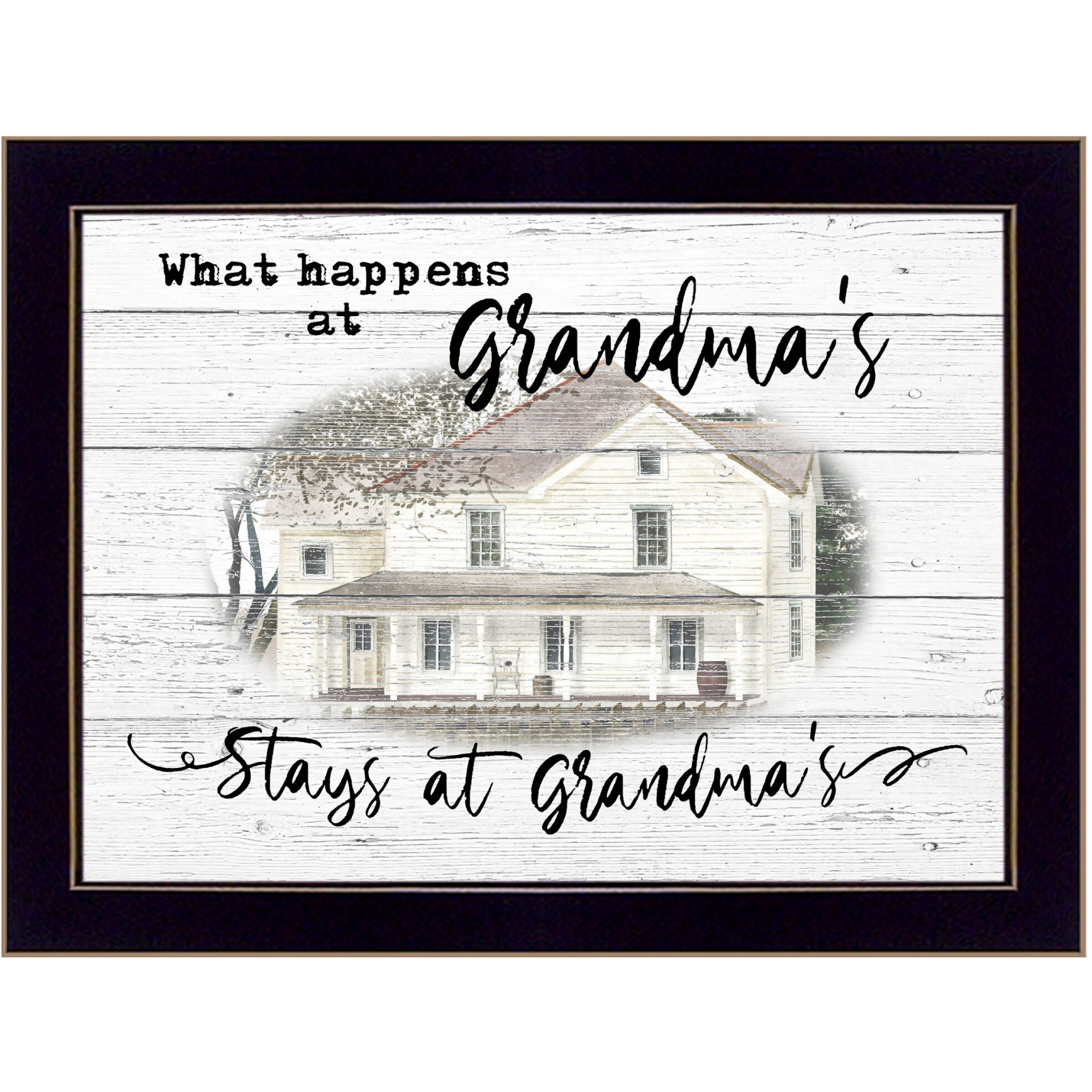 Stays At Grandmas 1 Black Framed Print Wall Art