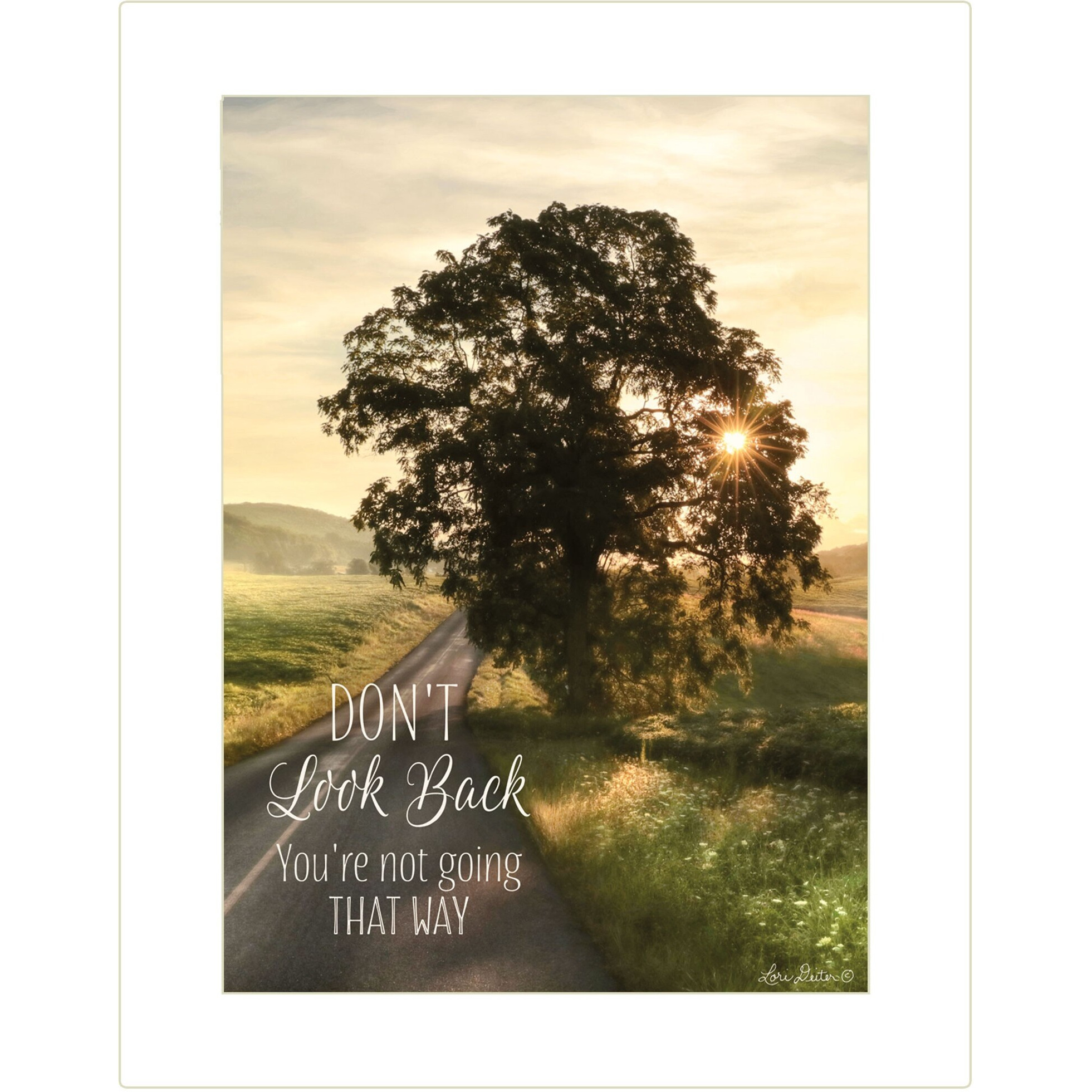 Dont Look Back 2 White Framed Print Wall Art