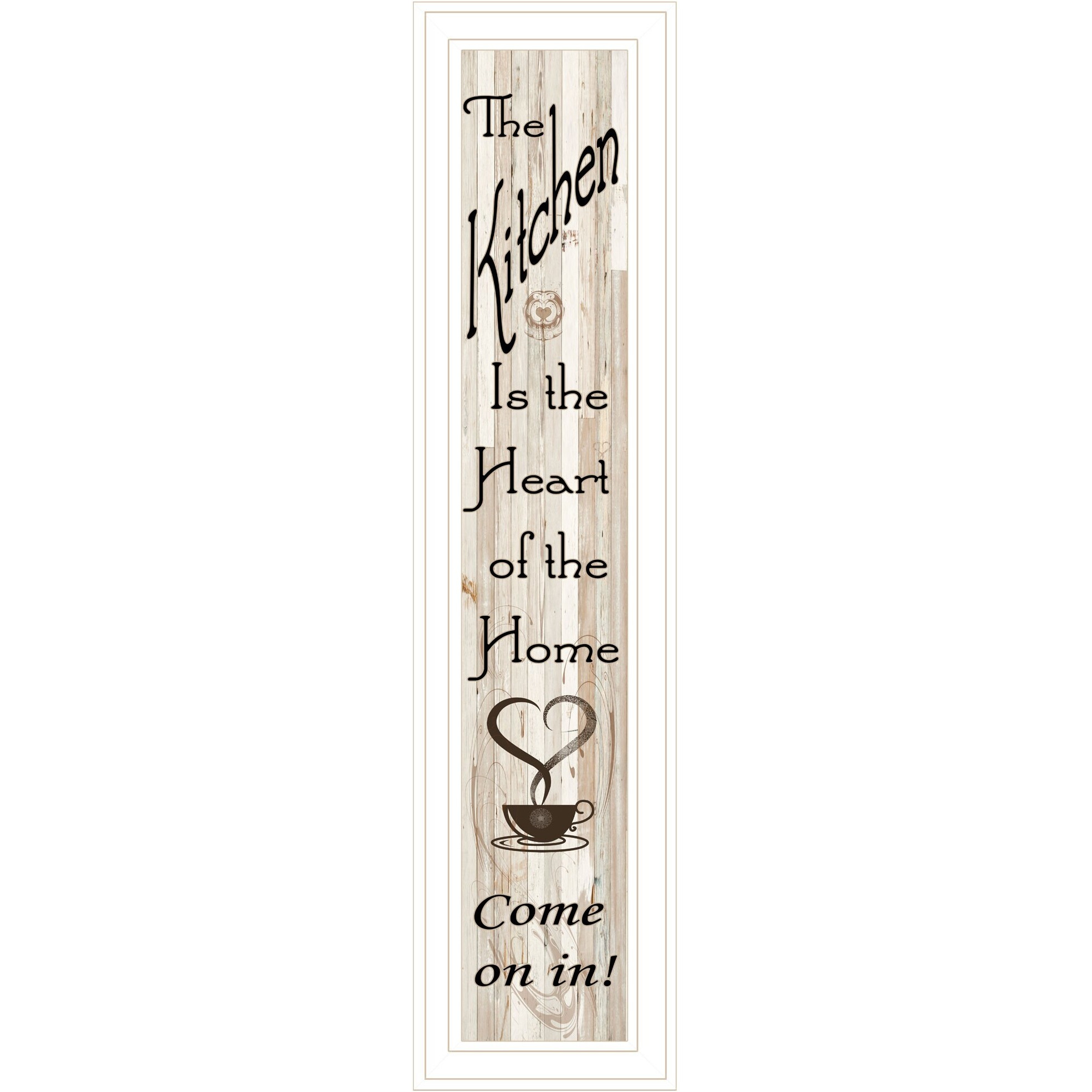 Kitchen Is The Heart Of The Home 15 White Framed Print Kitchen Wall Art