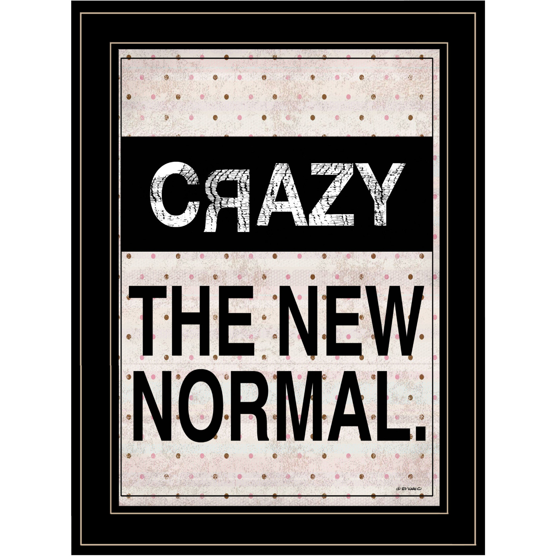 Crazy The New Normal 2 Black Framed Print Wall Art
