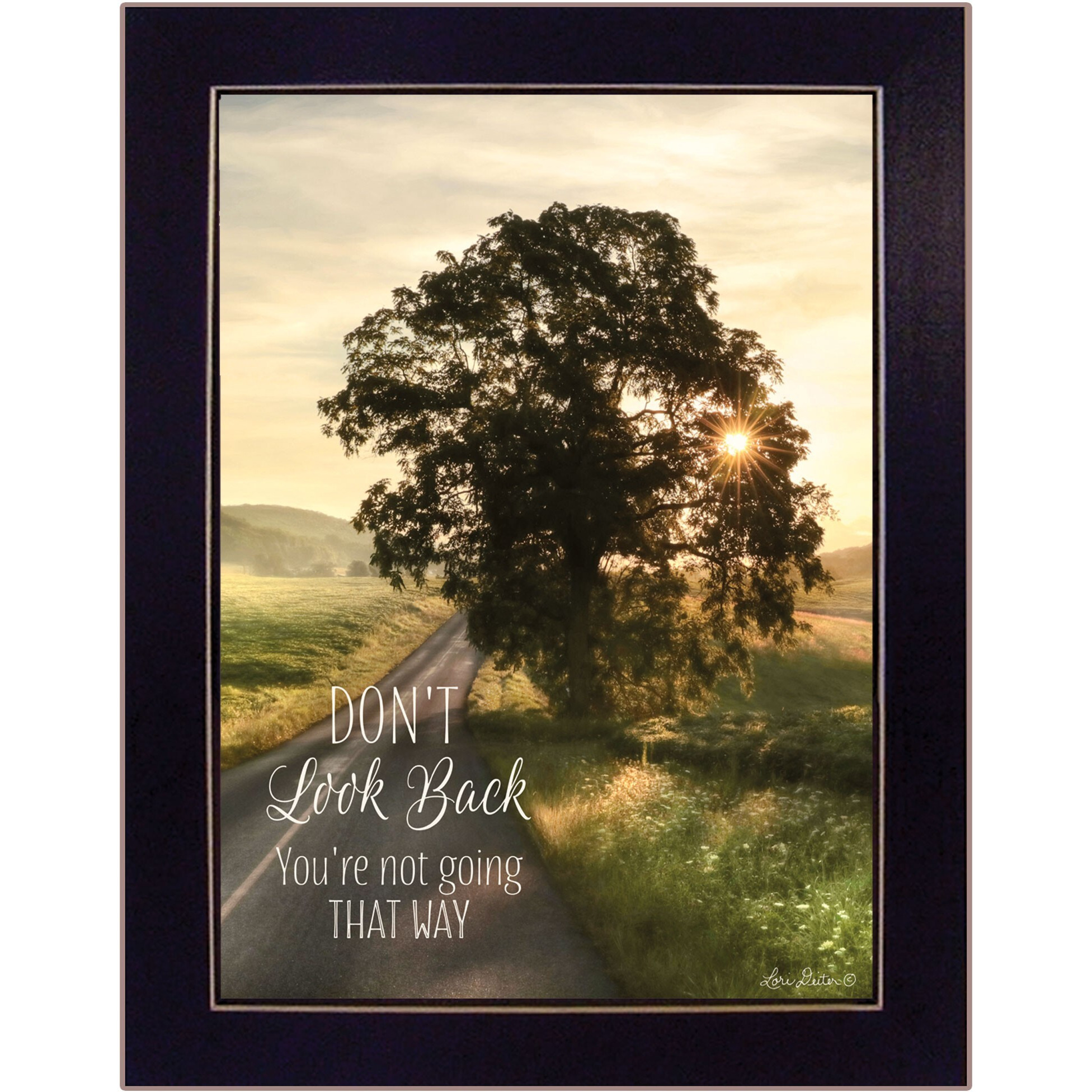 Dont Look Back 1 Black Framed Print Wall Art