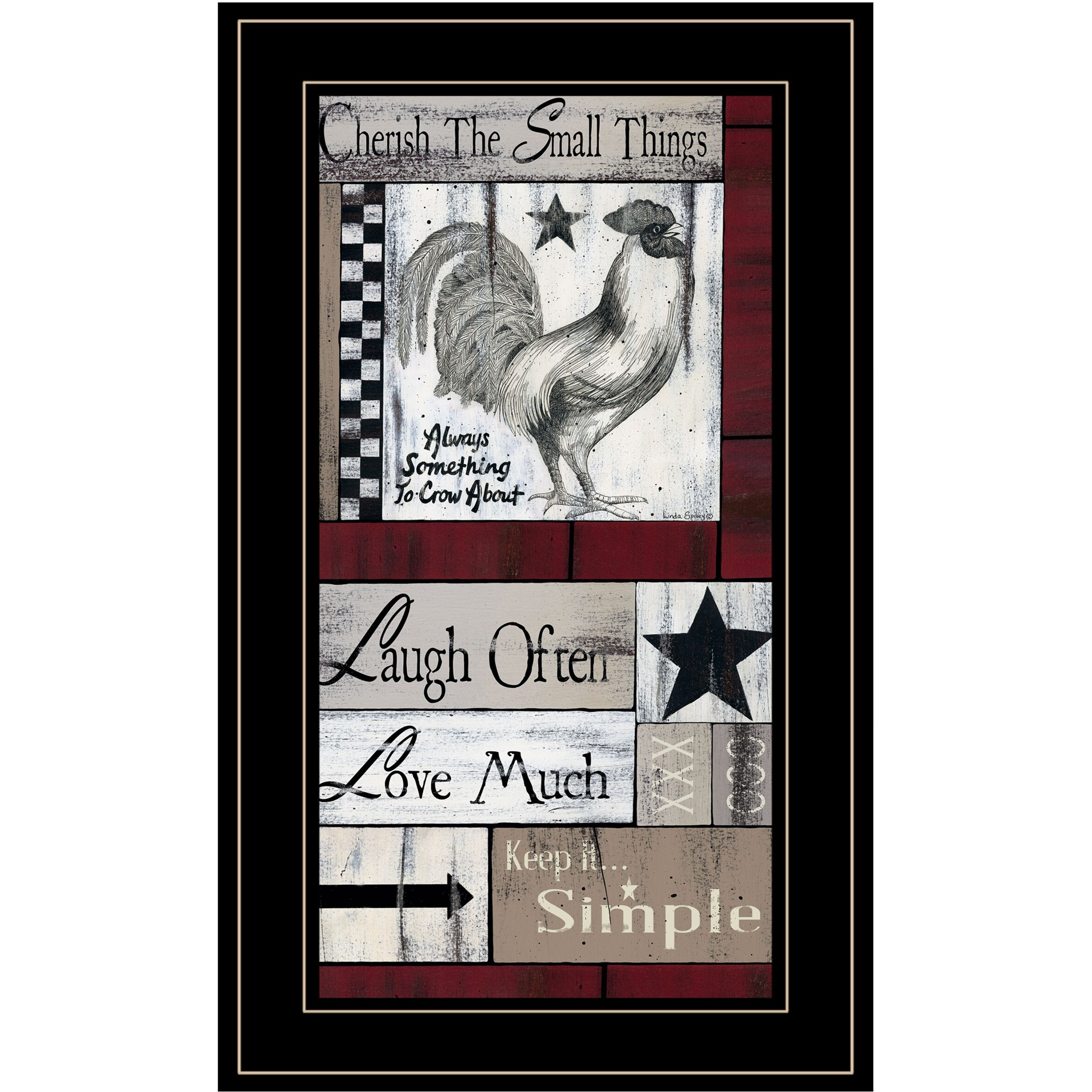Cherish The Small Things 3 Black Framed Print Wall Art