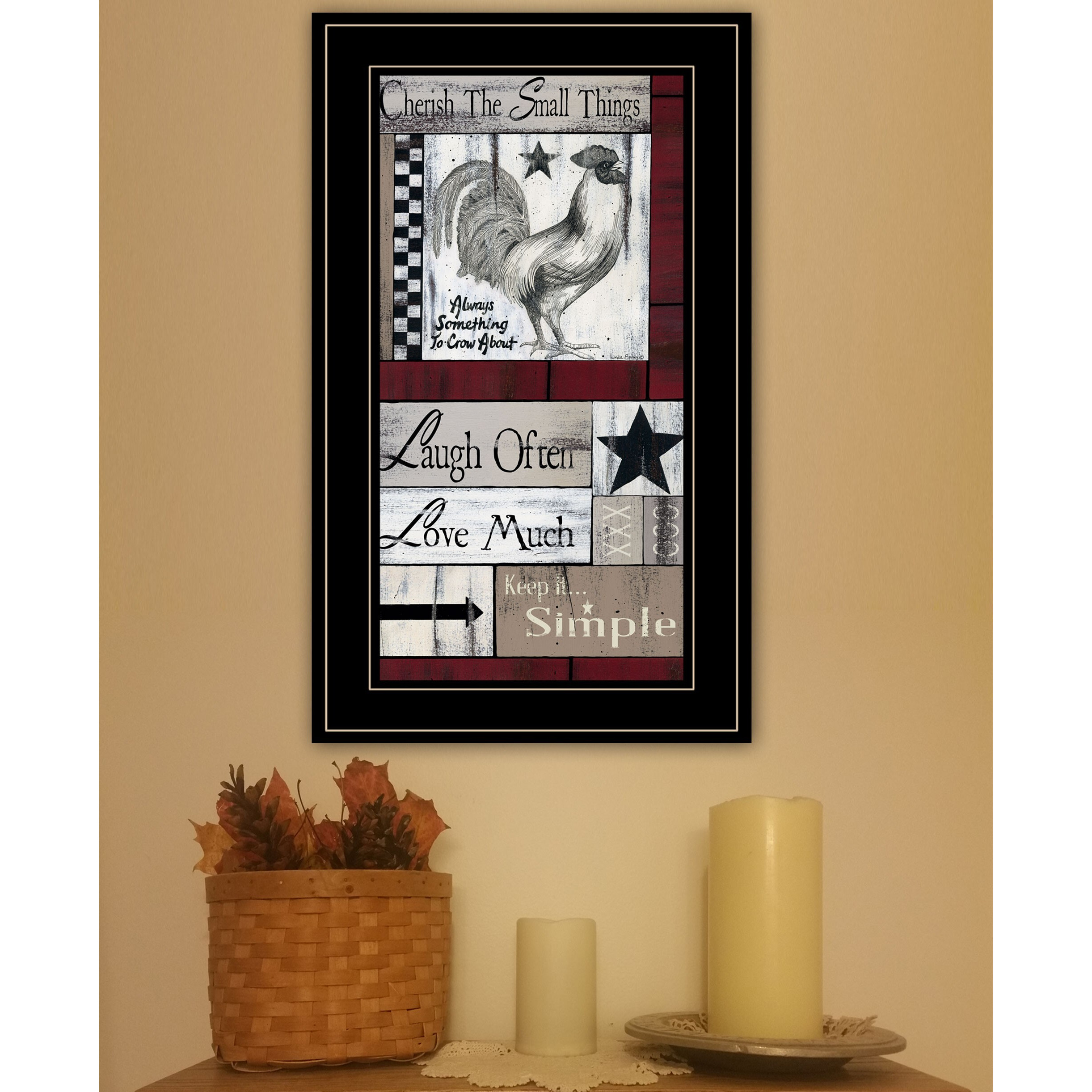 Cherish The Small Things 3 Black Framed Print Wall Art