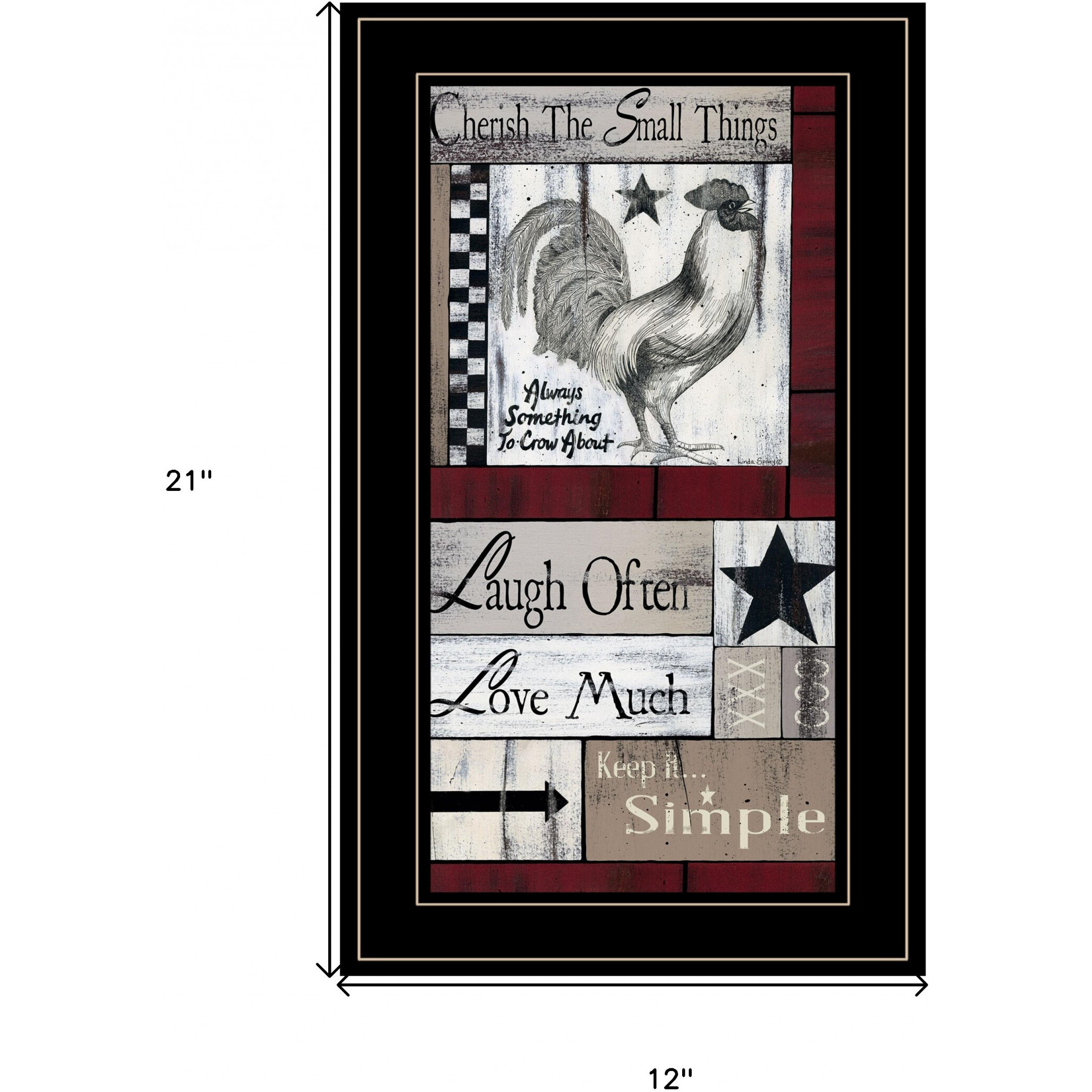 Cherish The Small Things 3 Black Framed Print Wall Art