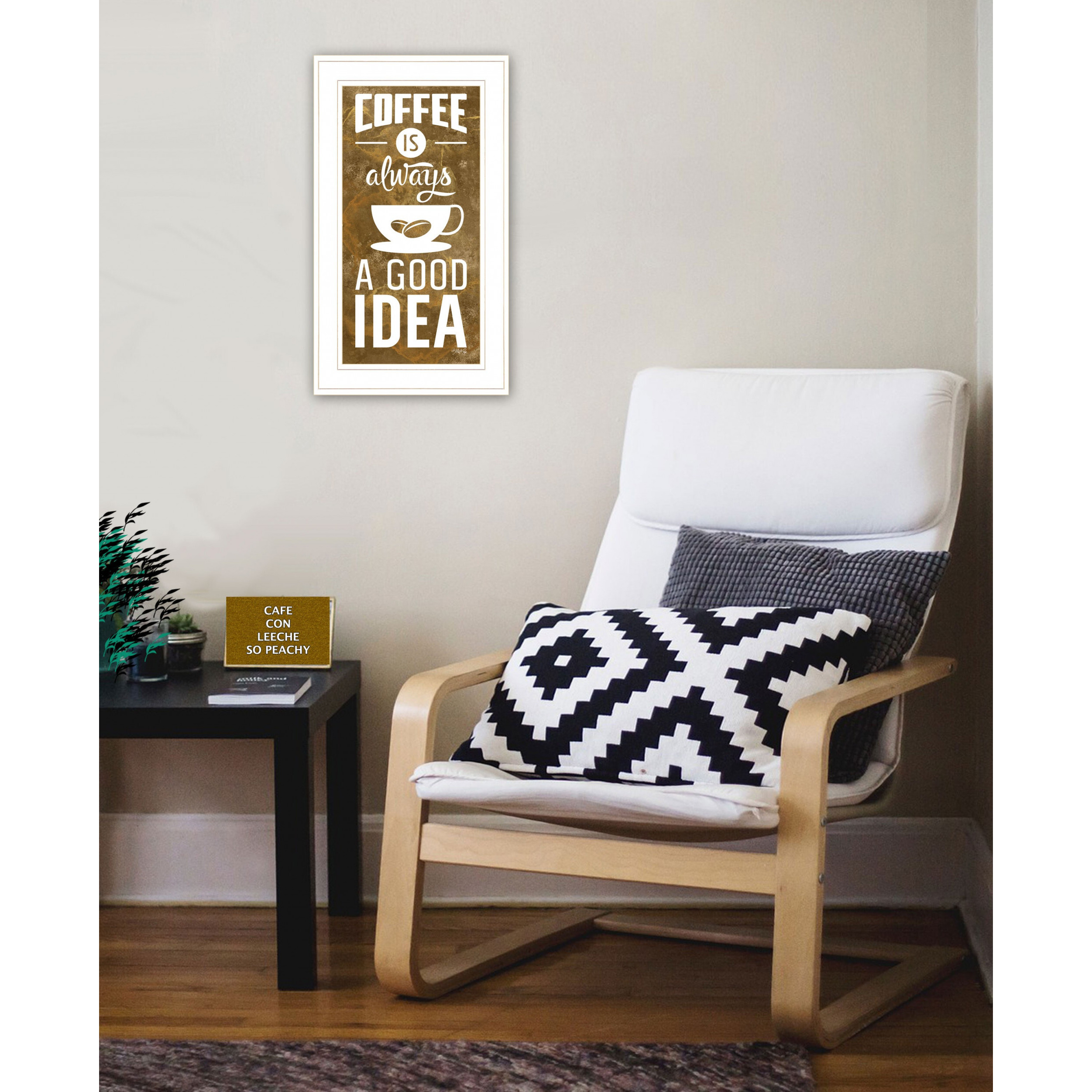 Coffee Is Always A Good Idea 2 White Framed Print Wall Art