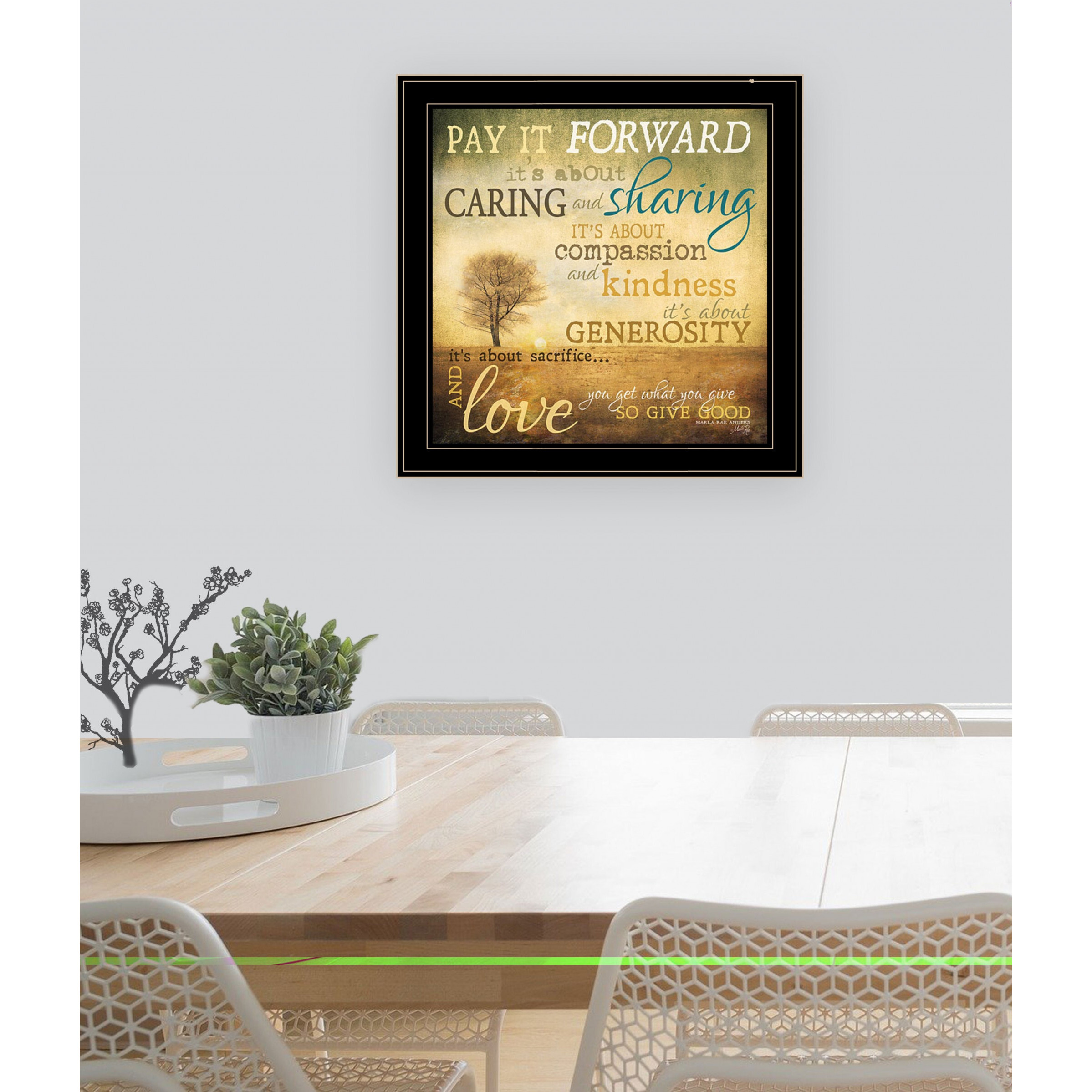 Meaning Of Pay It Forward 3 Black Framed Print Wall Art