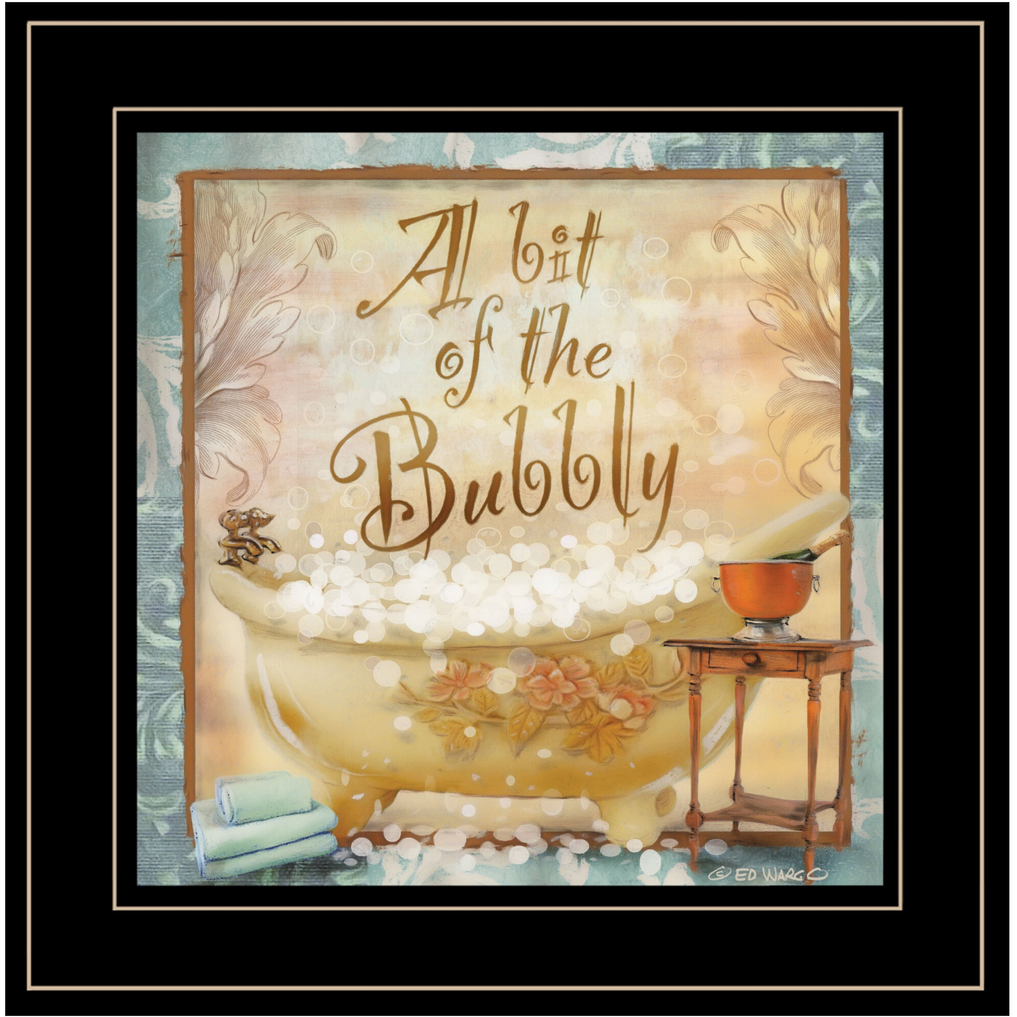 A Bit Of Bubbly 2 Black Framed Print Wall Art