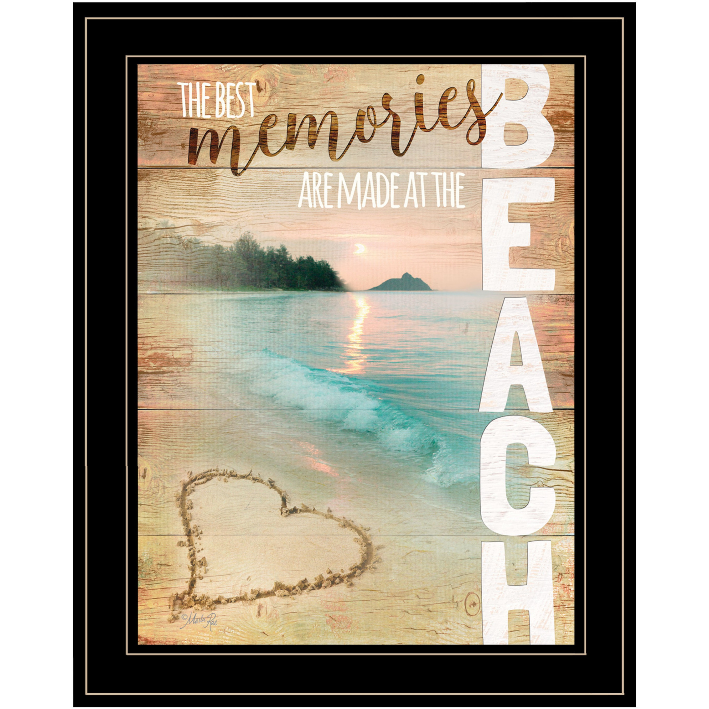Beach Memories 2 Black Framed Print Wall Art