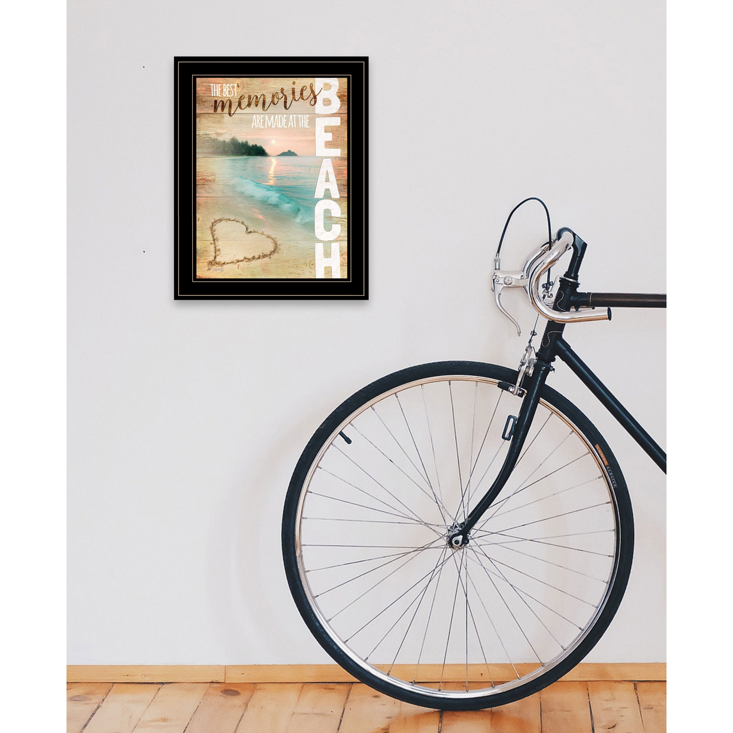 Beach Memories 2 Black Framed Print Wall Art