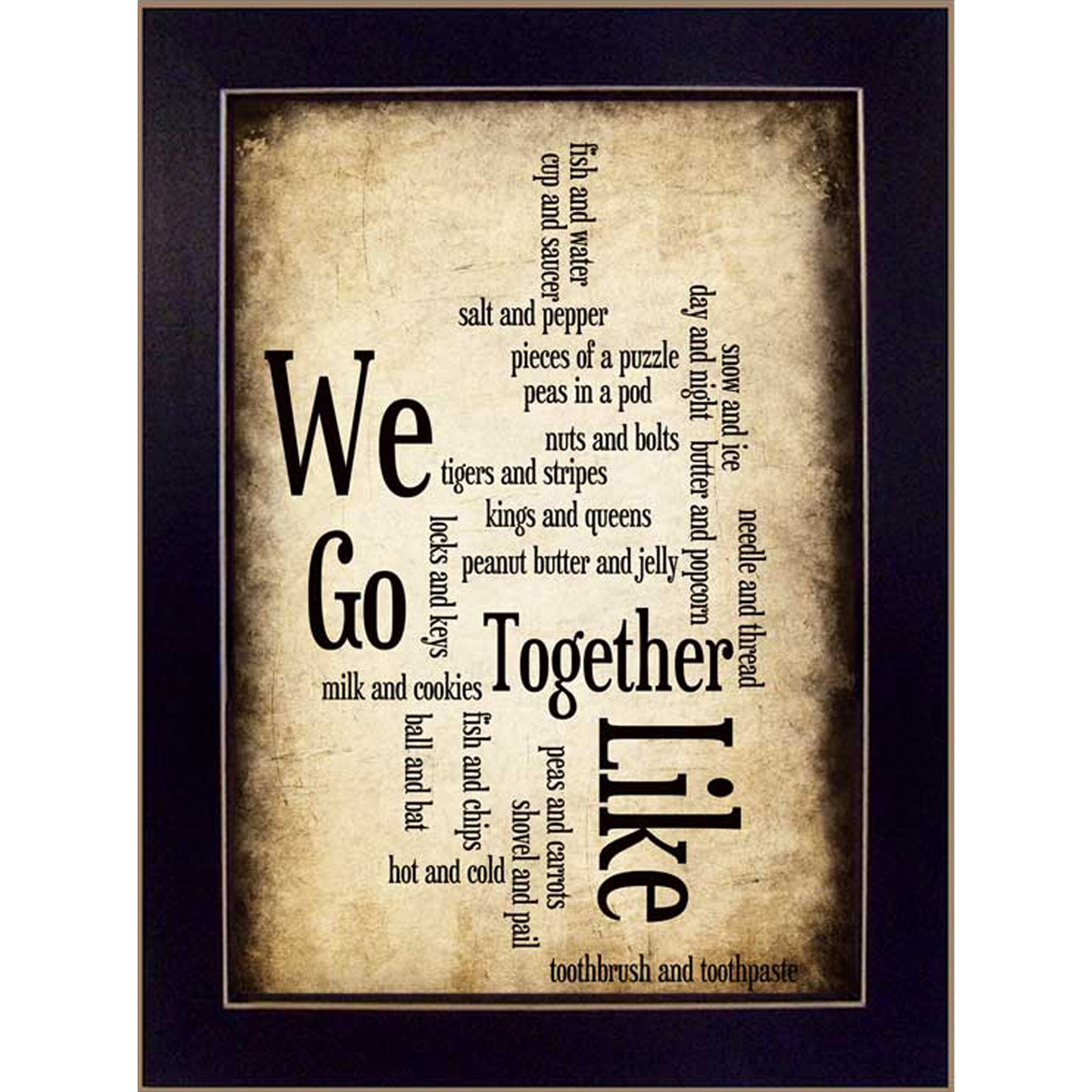 We Go Together I Black Framed Print Wall Art
