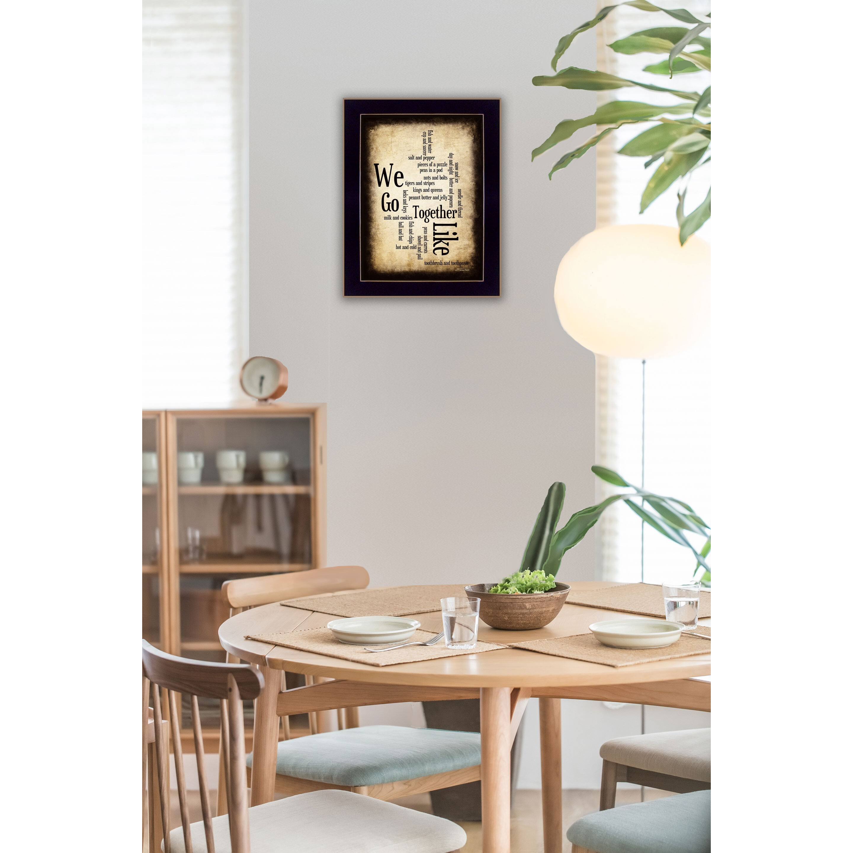 We Go Together I Black Framed Print Wall Art