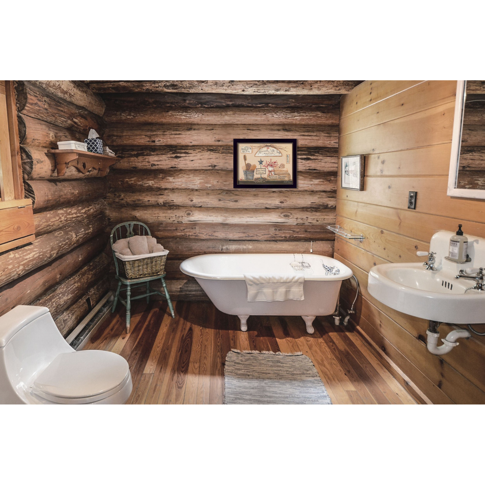 Wash Room Black Framed Print Bathroom Wall Art