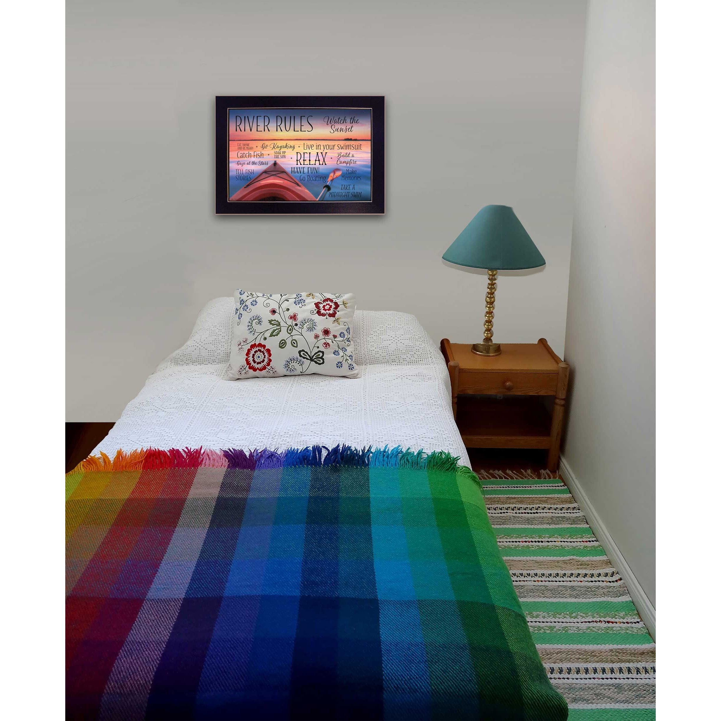River Rules 1 Black Framed Print Wall Art