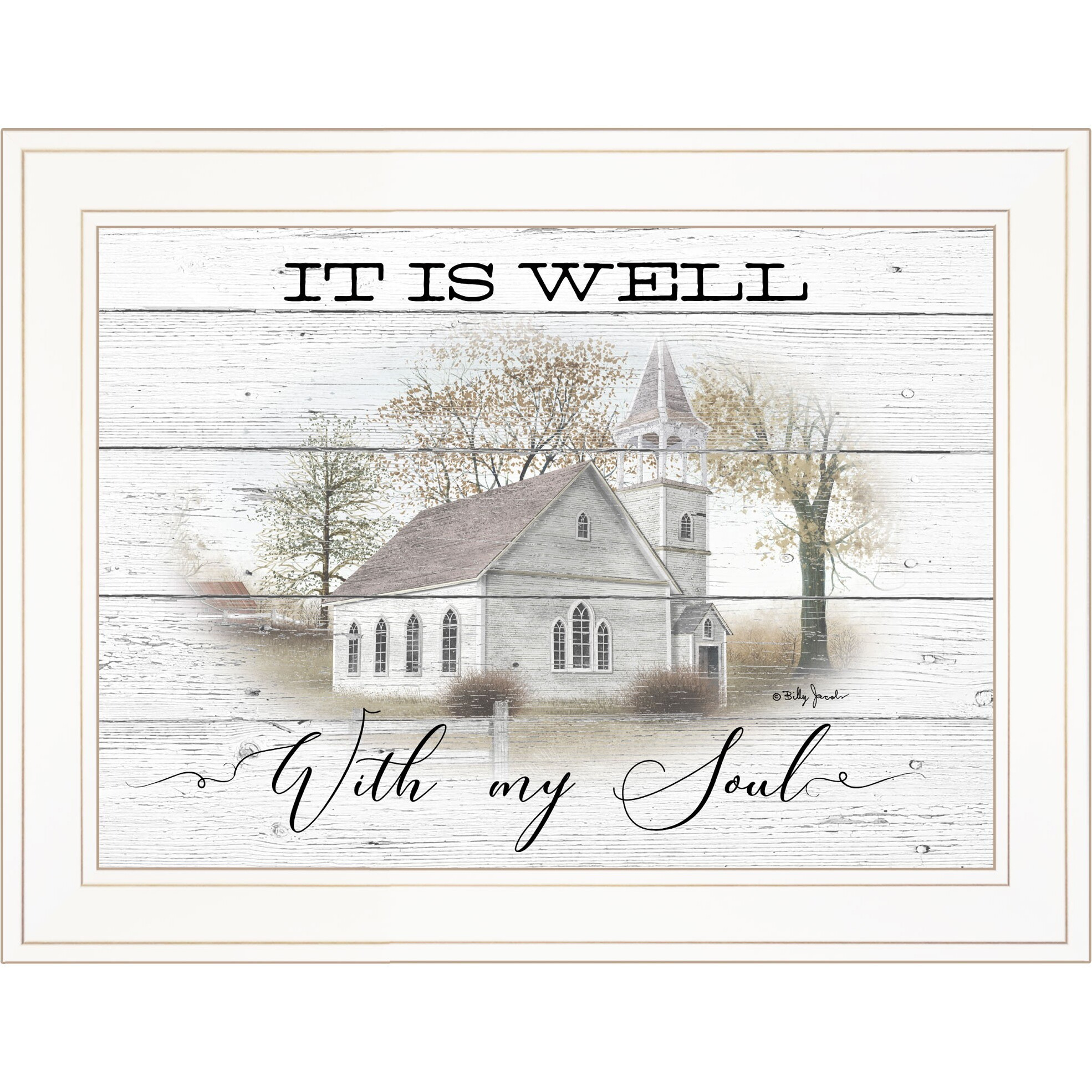 It Is Well 1 White Framed Print Wall Art