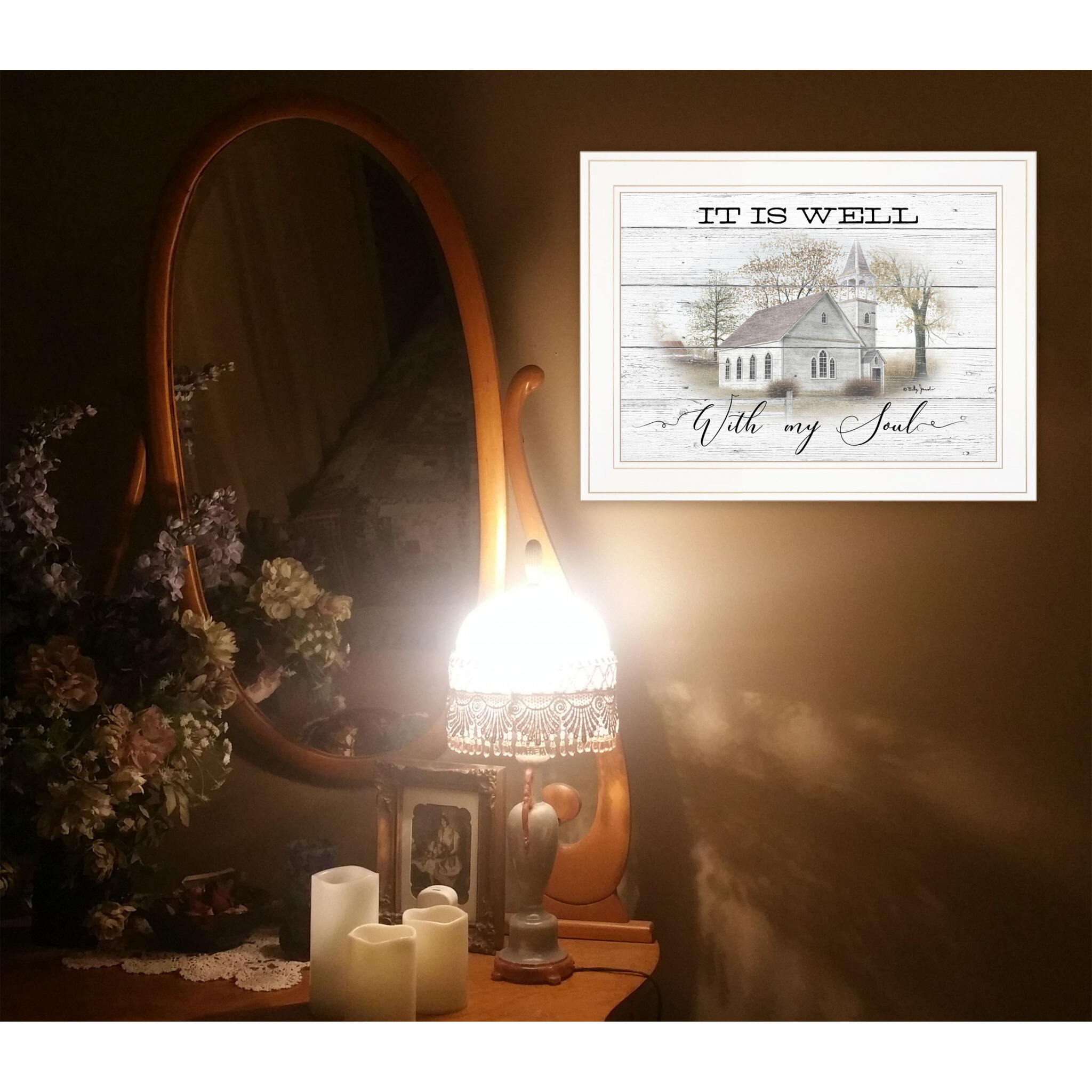 It Is Well 1 White Framed Print Wall Art