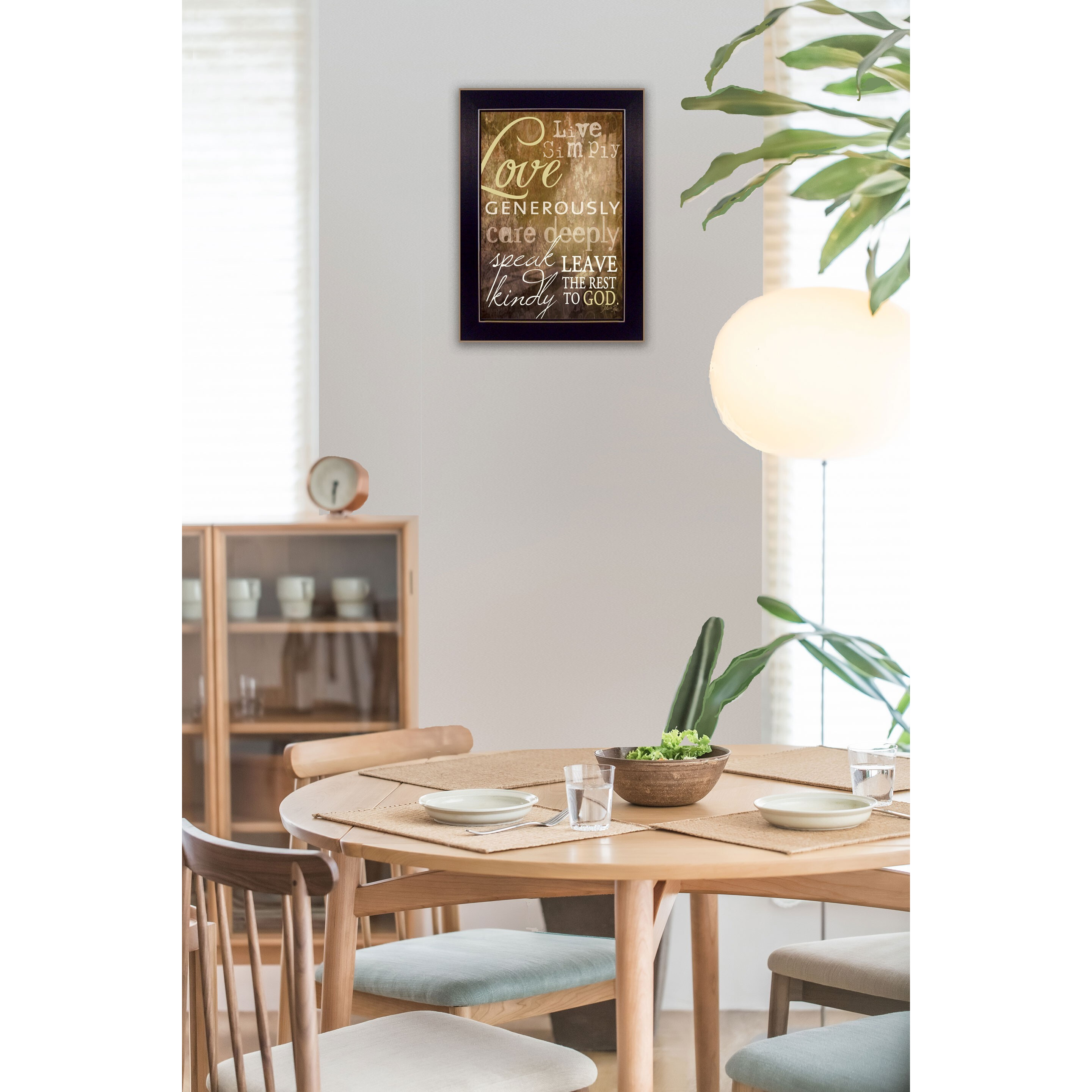 Live Simply 1 Black Framed Print Wall Art