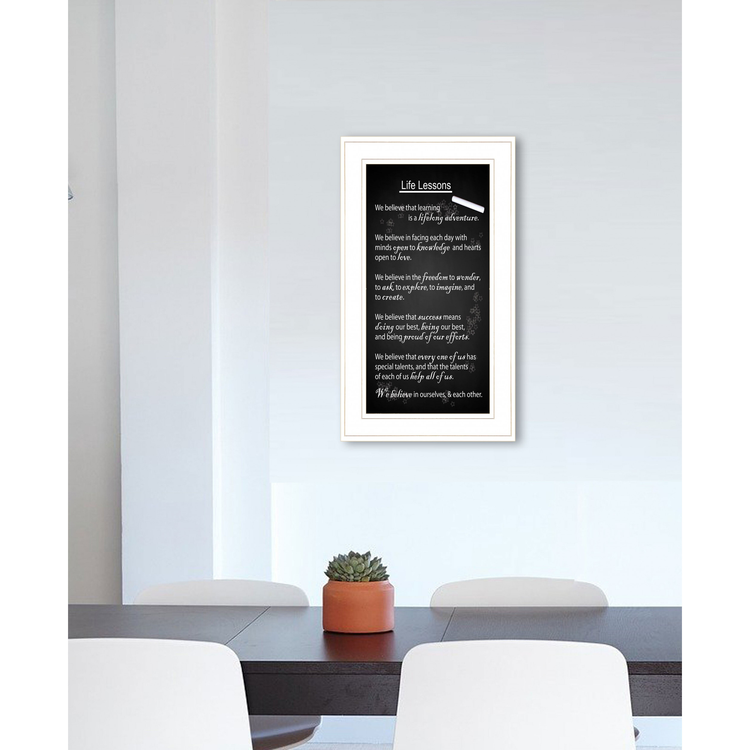 Life Lessons 3 White Framed Print Wall Art